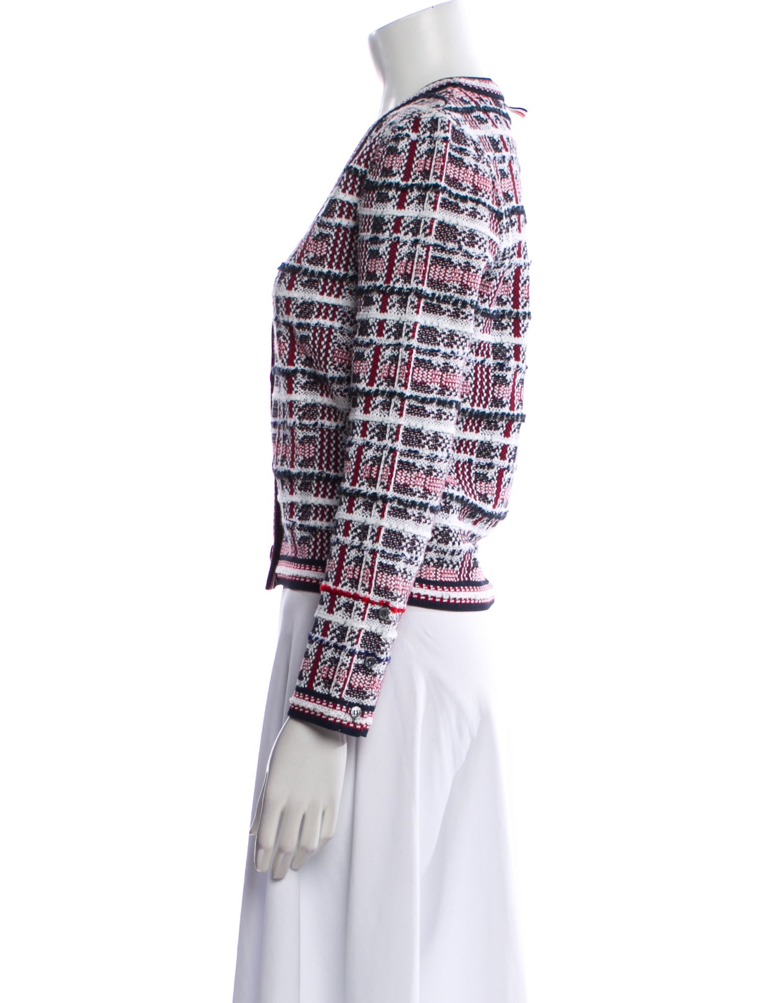 Thom Browne Printed V-Neck Sweater