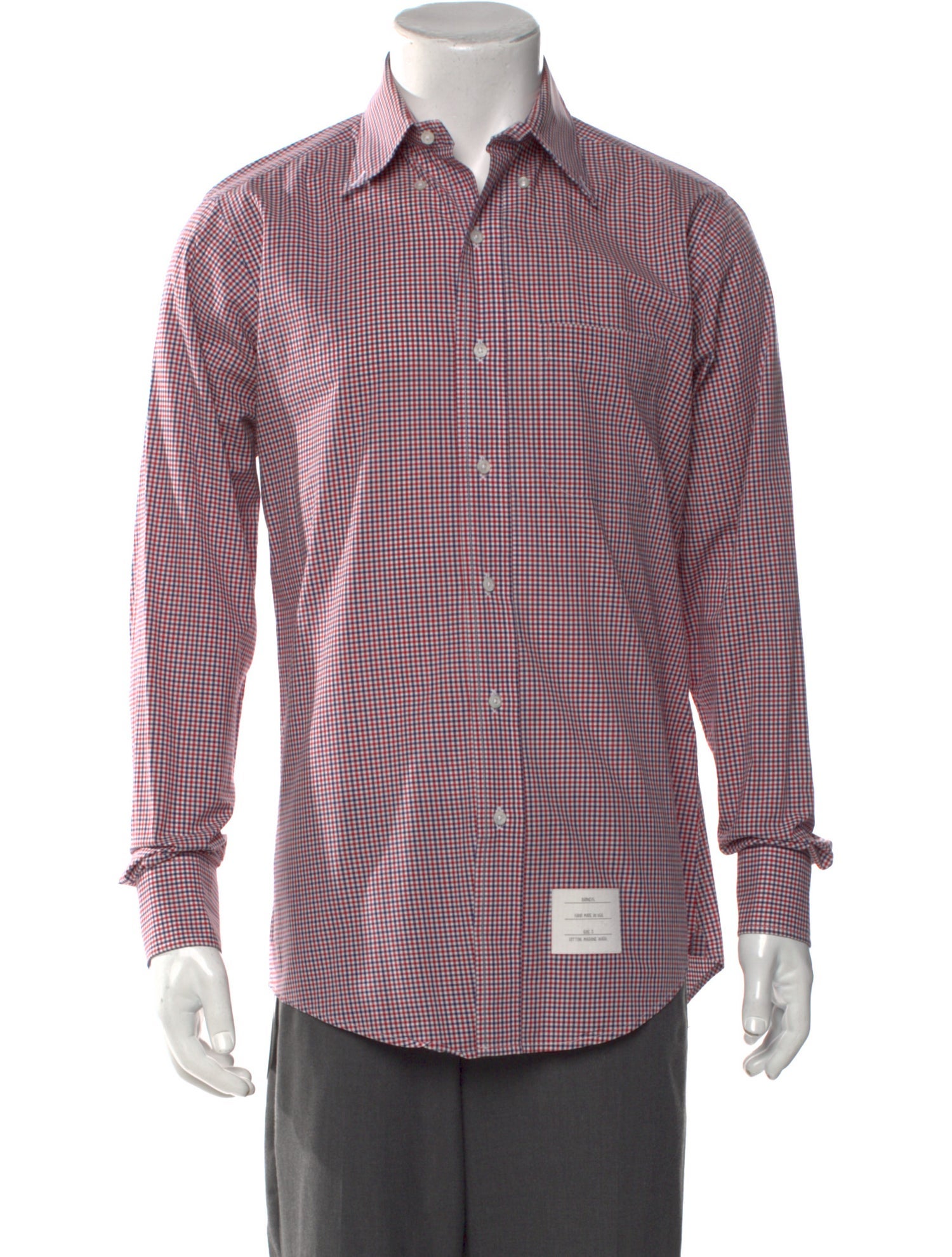 Thom Browne Check Plaid Plaid Print Shirt