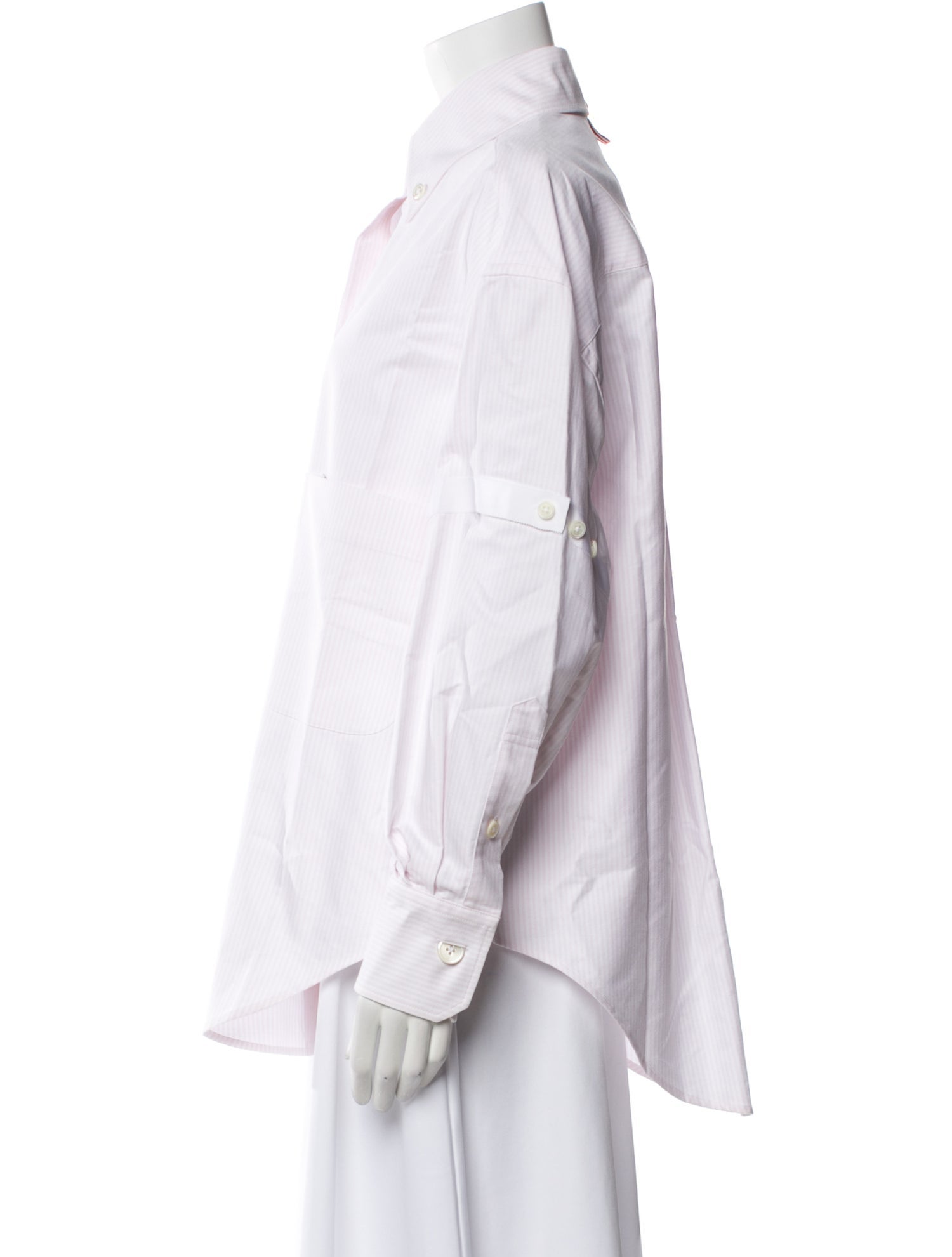 Thom Browne Armband Supersized Long Sleeve Button-Up Top w/ Tags