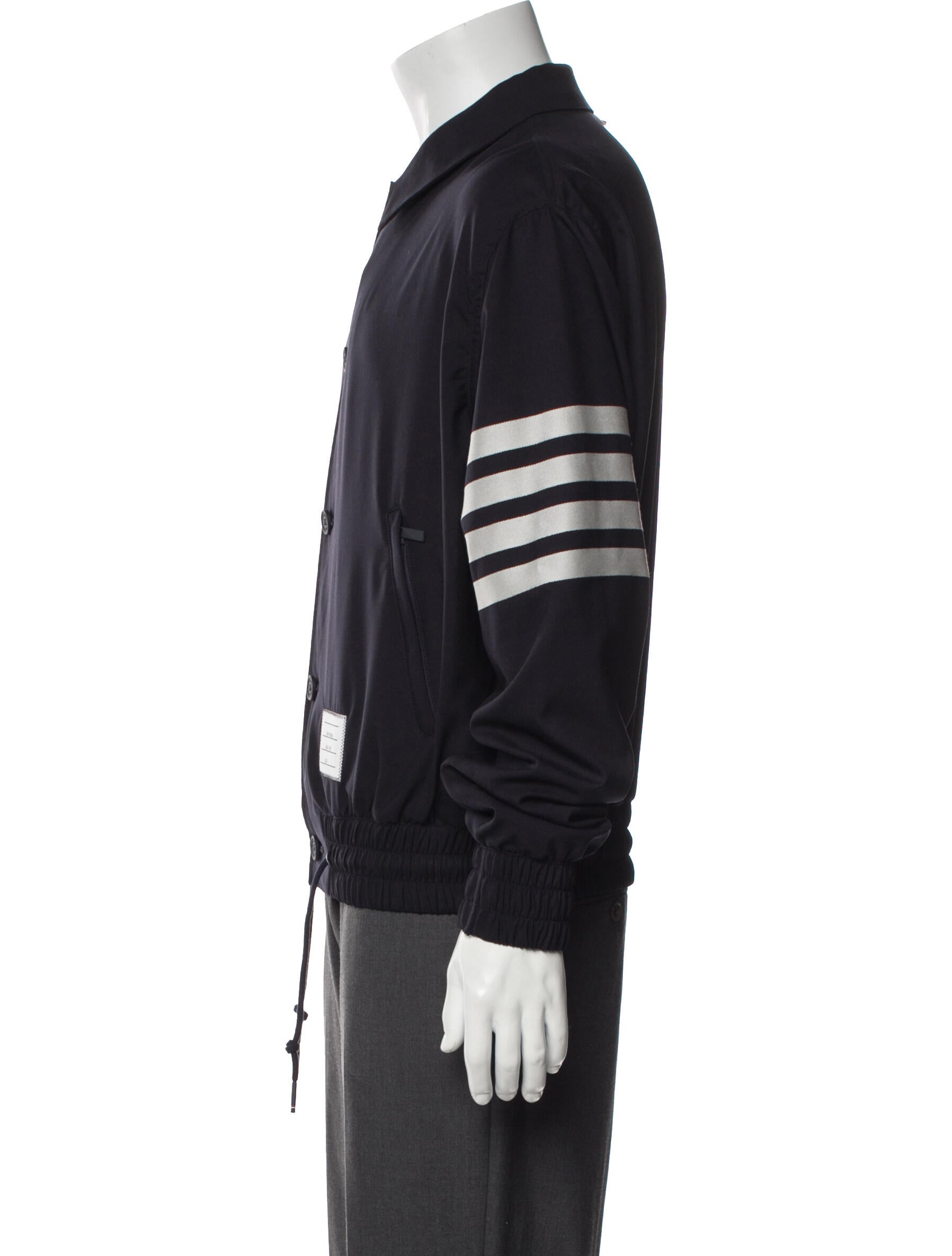 Thom Browne Wool Striped Bomber Jacket