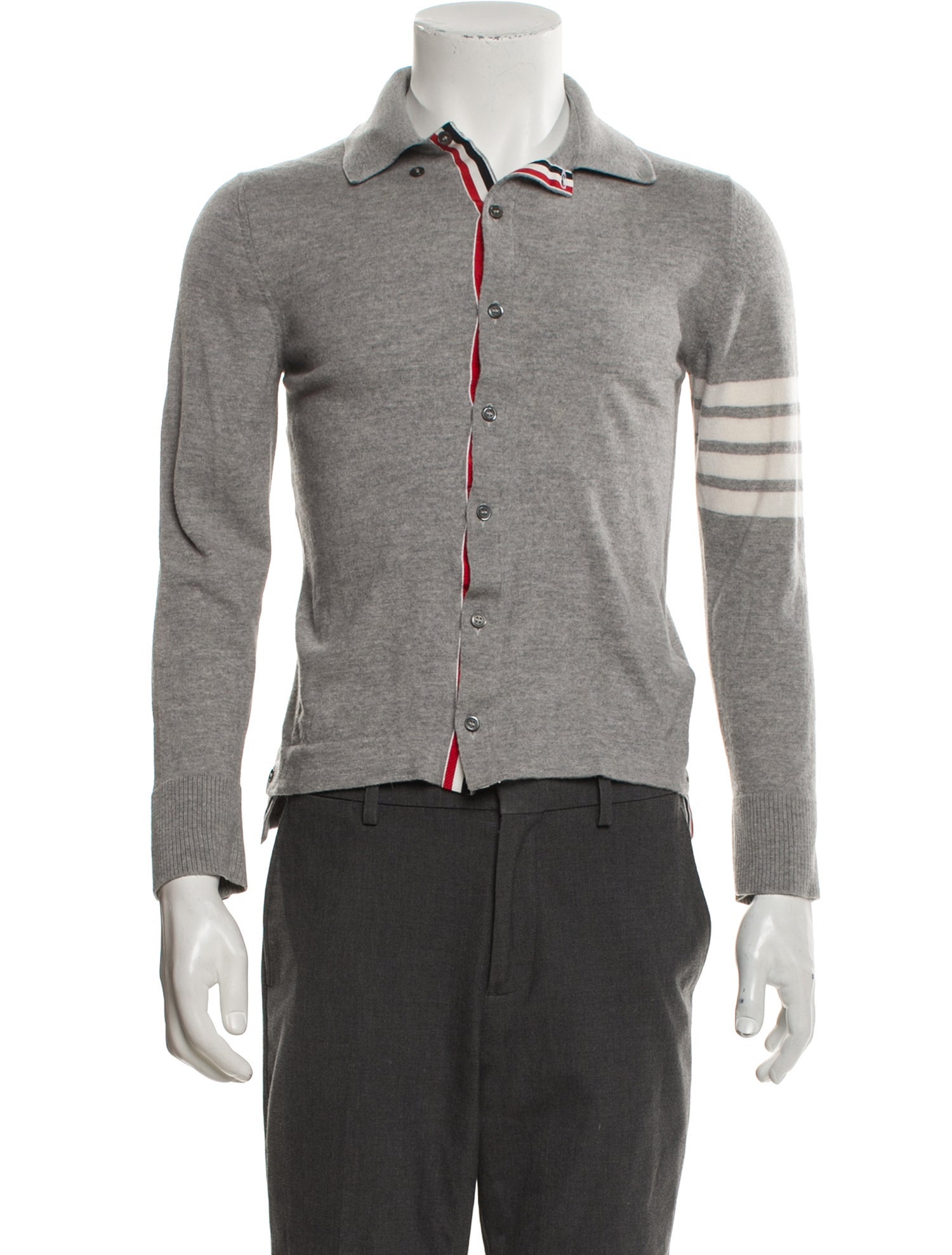 Thom Browne 4-Bar Wool Cardigan