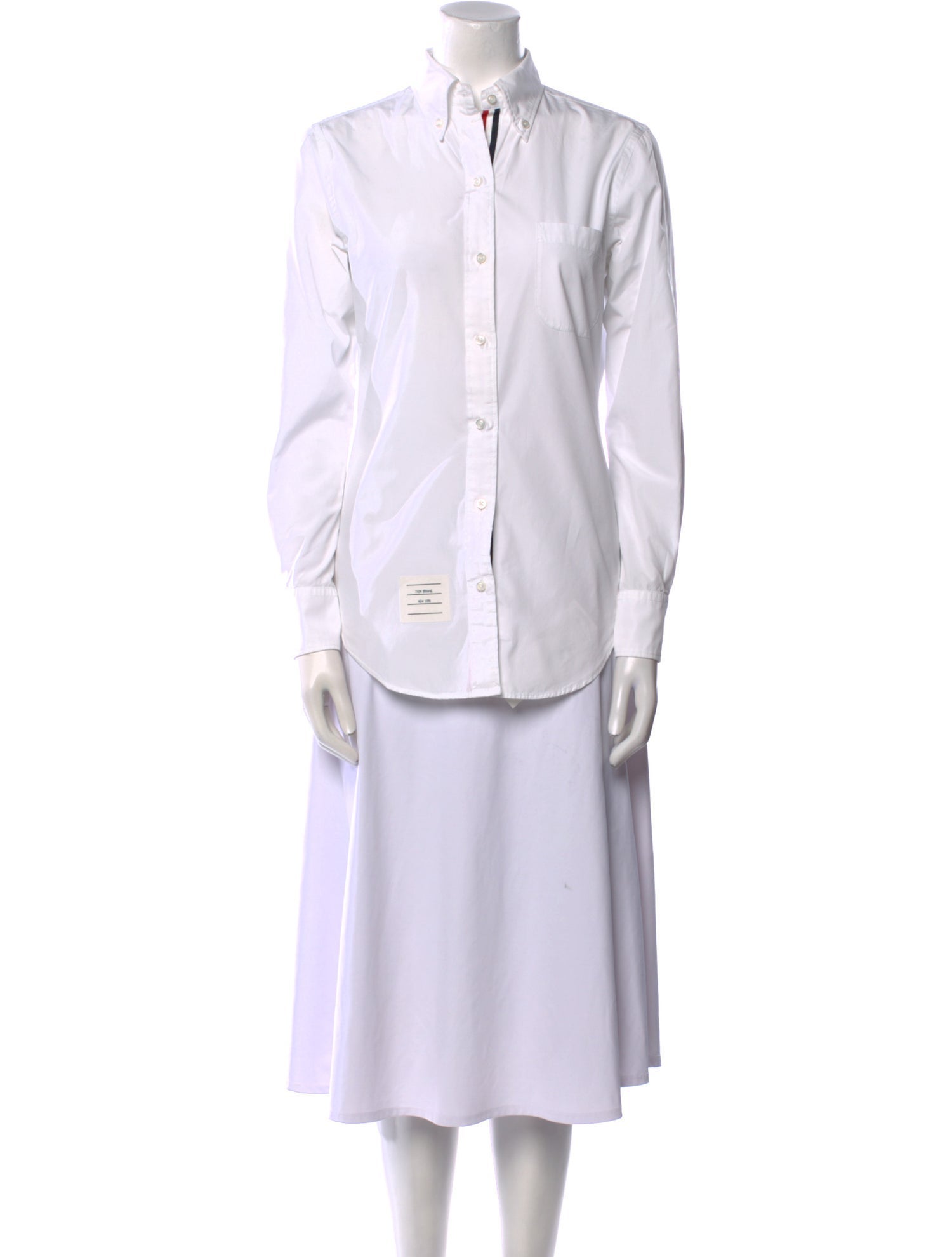 Thom Browne Long Sleeve Button-Up Top