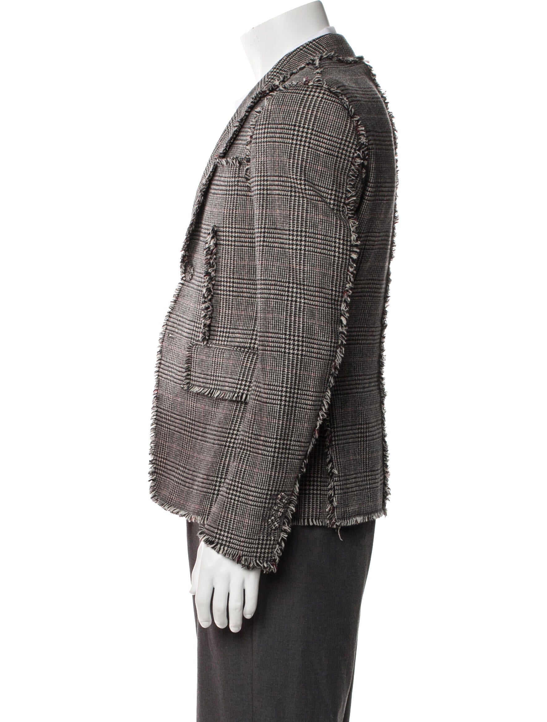Thom Browne Merino Wool Houndstooth Print Blazer