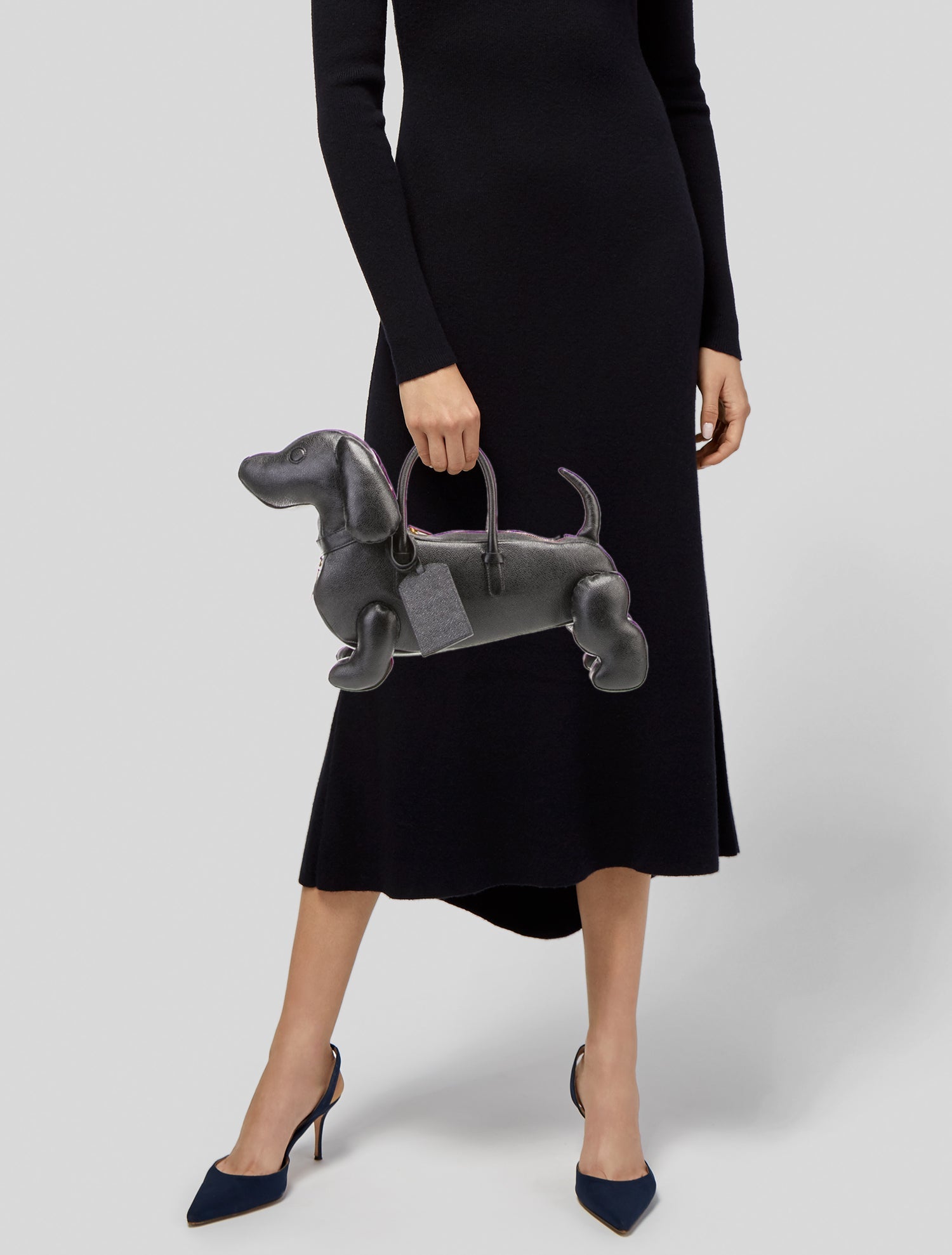 Thom Browne Leather Top Handle Bag