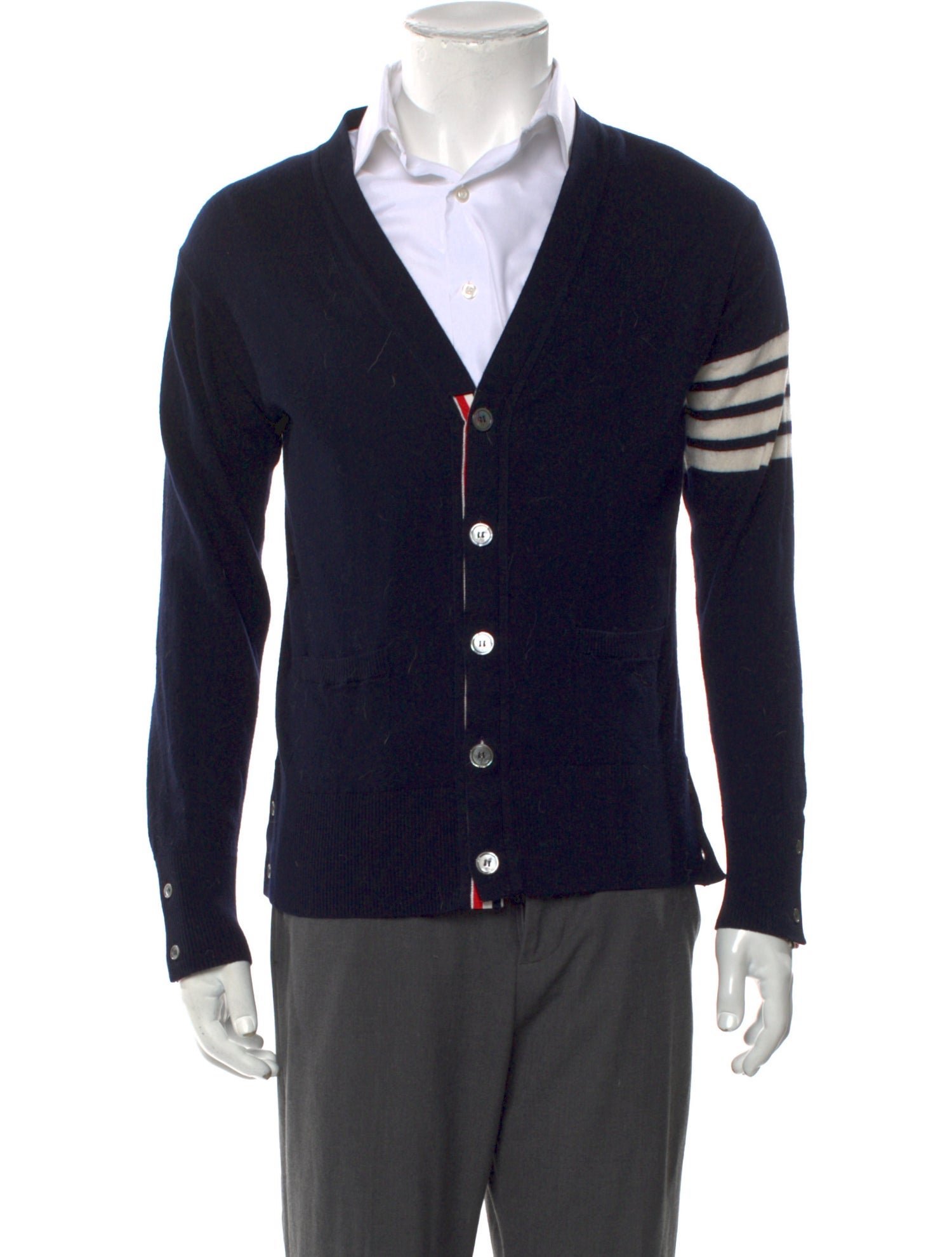 Thom Browne 4-Bar Wool Cardigan