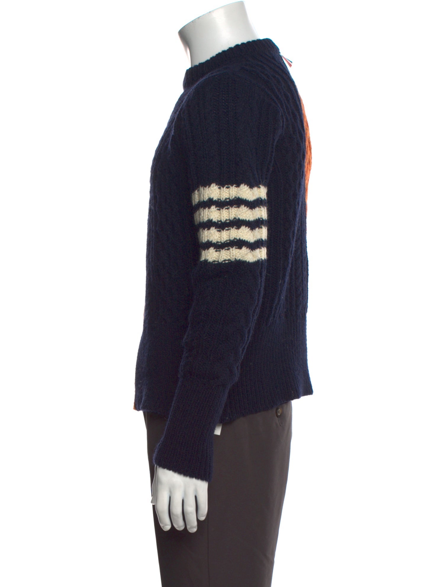 Thom Browne 4 Bar Stripe Wool Pullover