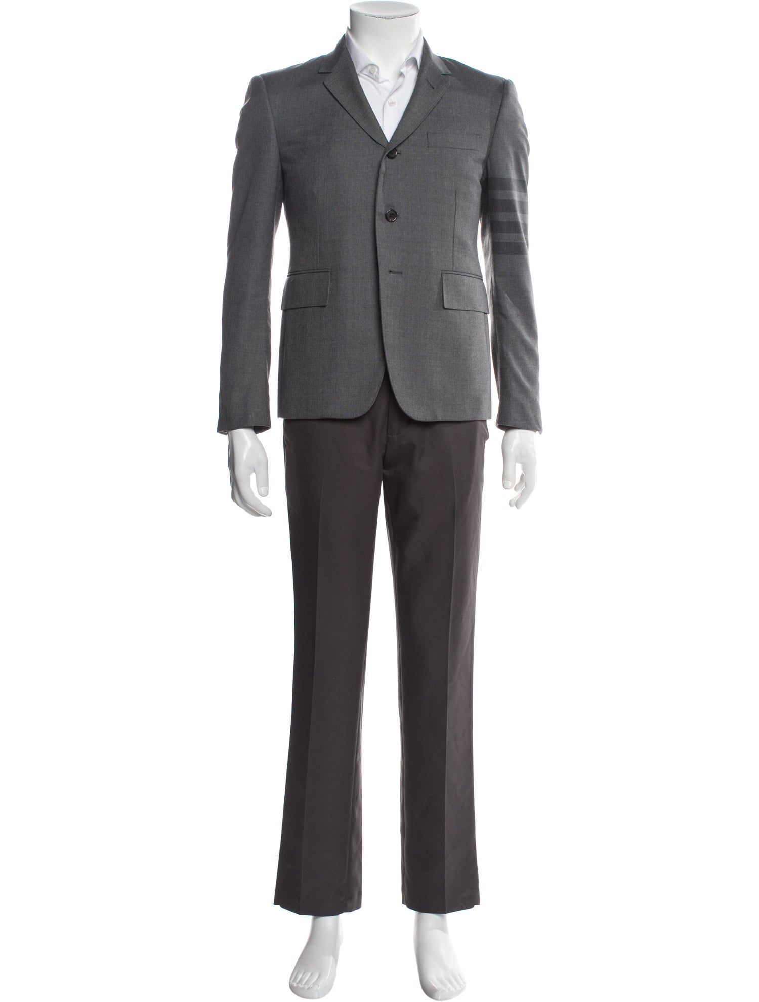 Thom Browne 4 Bar Stripe Grosgrain Trim Blazer