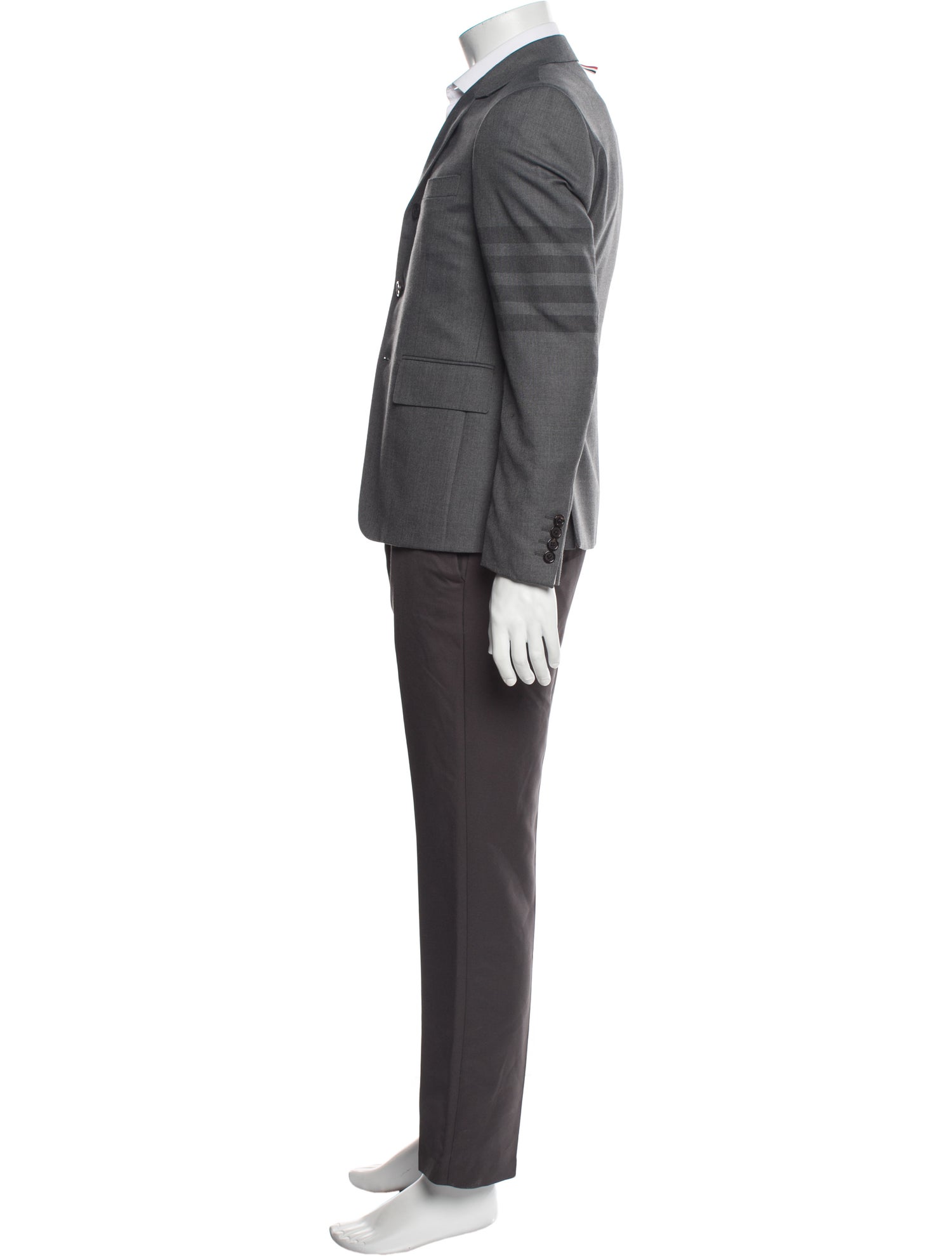 Thom Browne 4 Bar Stripe Grosgrain Trim Blazer