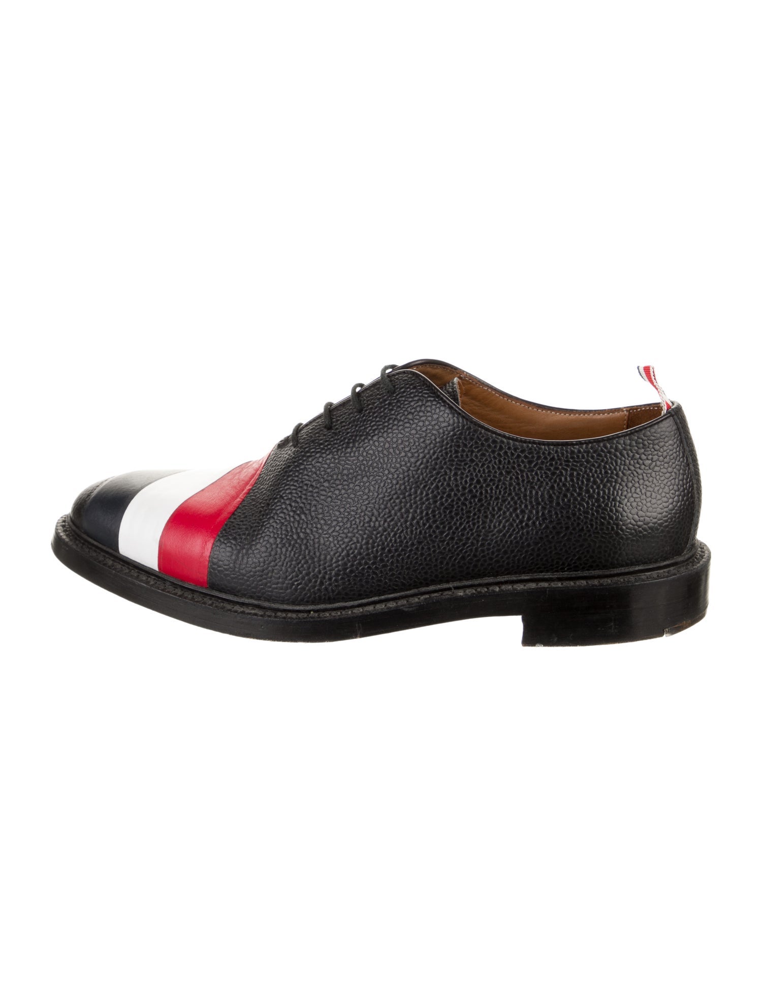 Thom Browne Leather Colorblock Pattern Oxfords