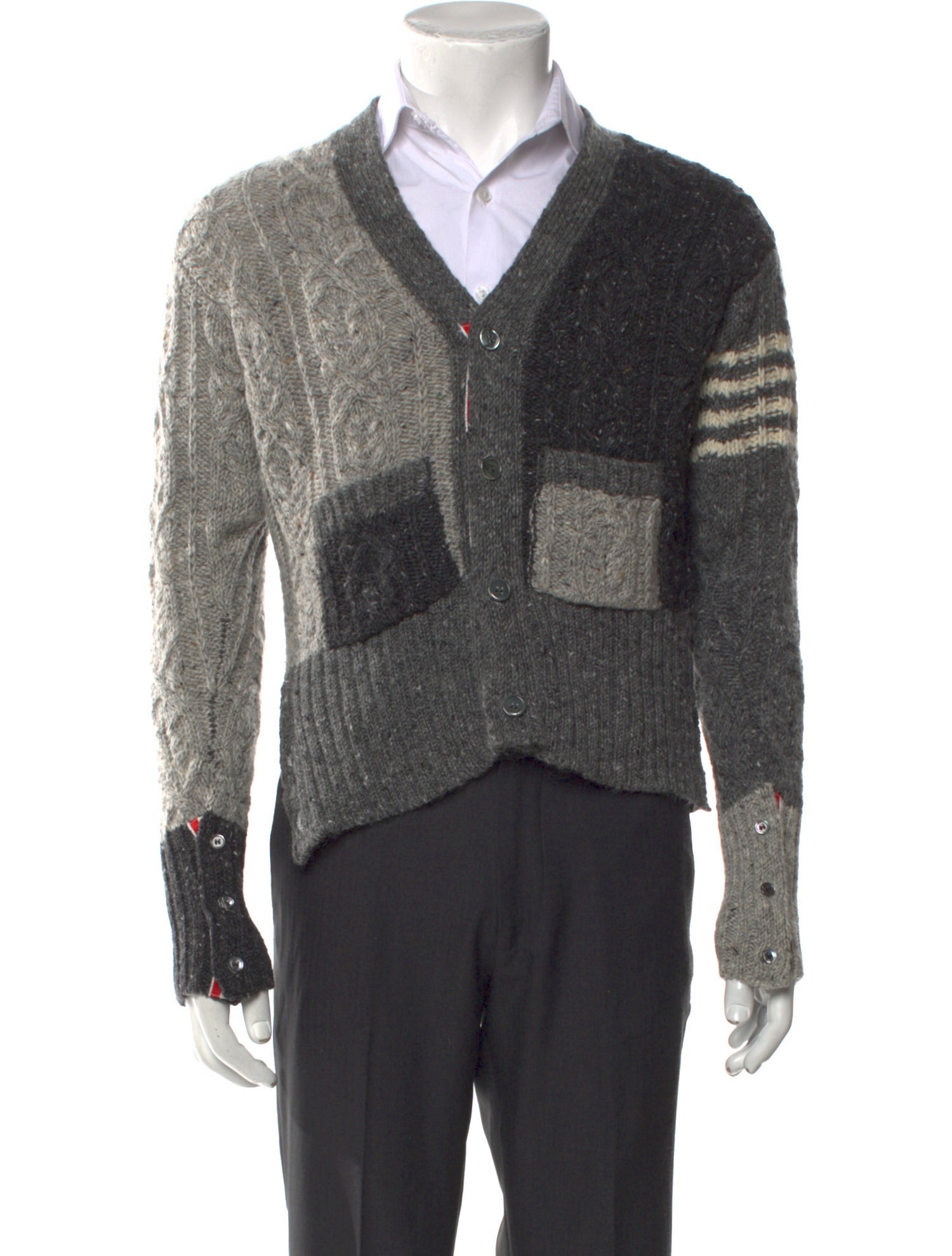 Thom Browne 4-Bar Wool Cardigan