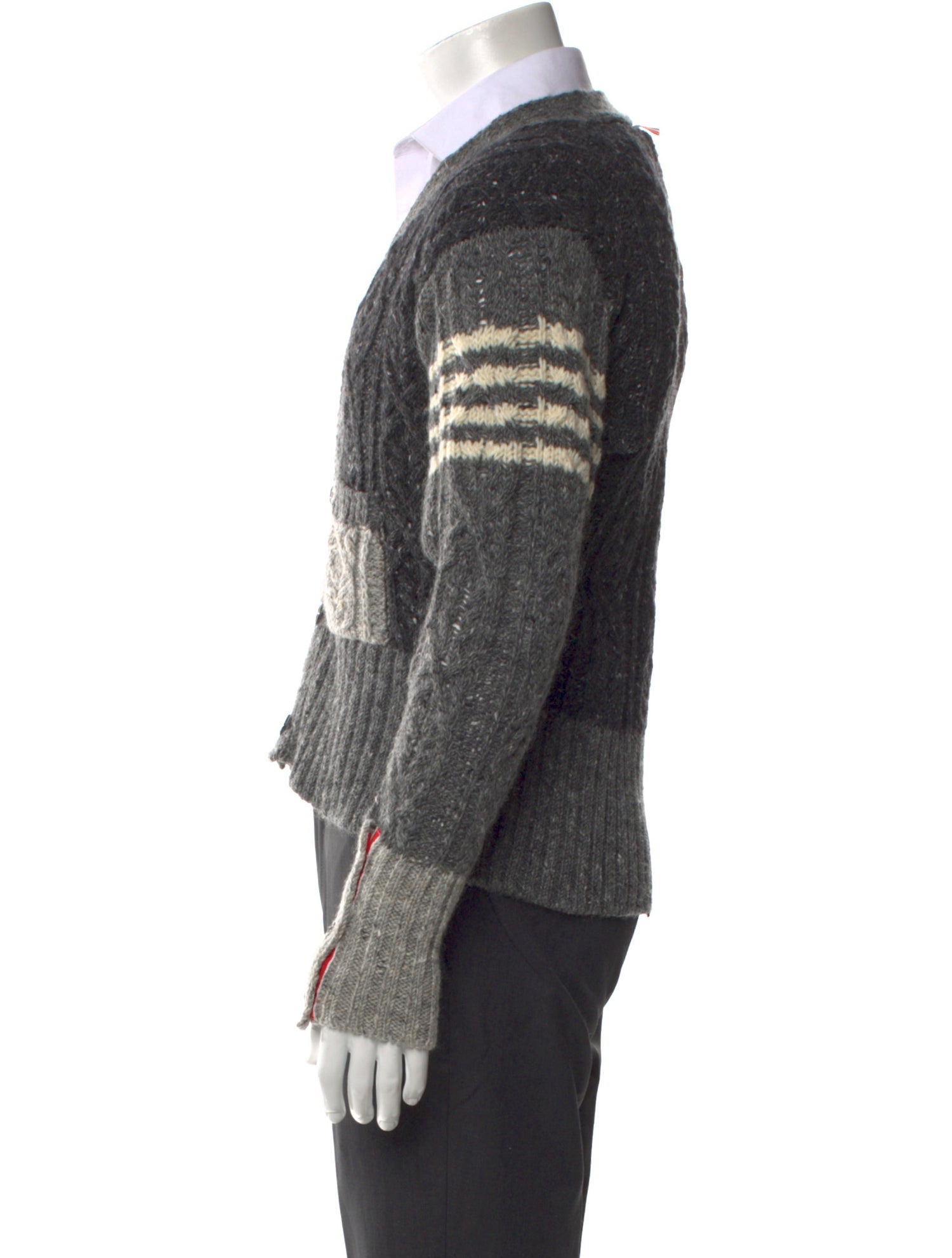 Thom Browne 4-Bar Wool Cardigan