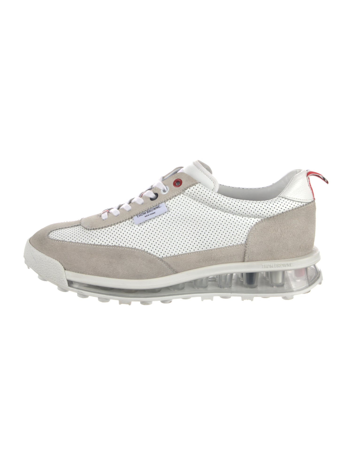 Thom Browne Suede Colorblock Pattern Sneakers