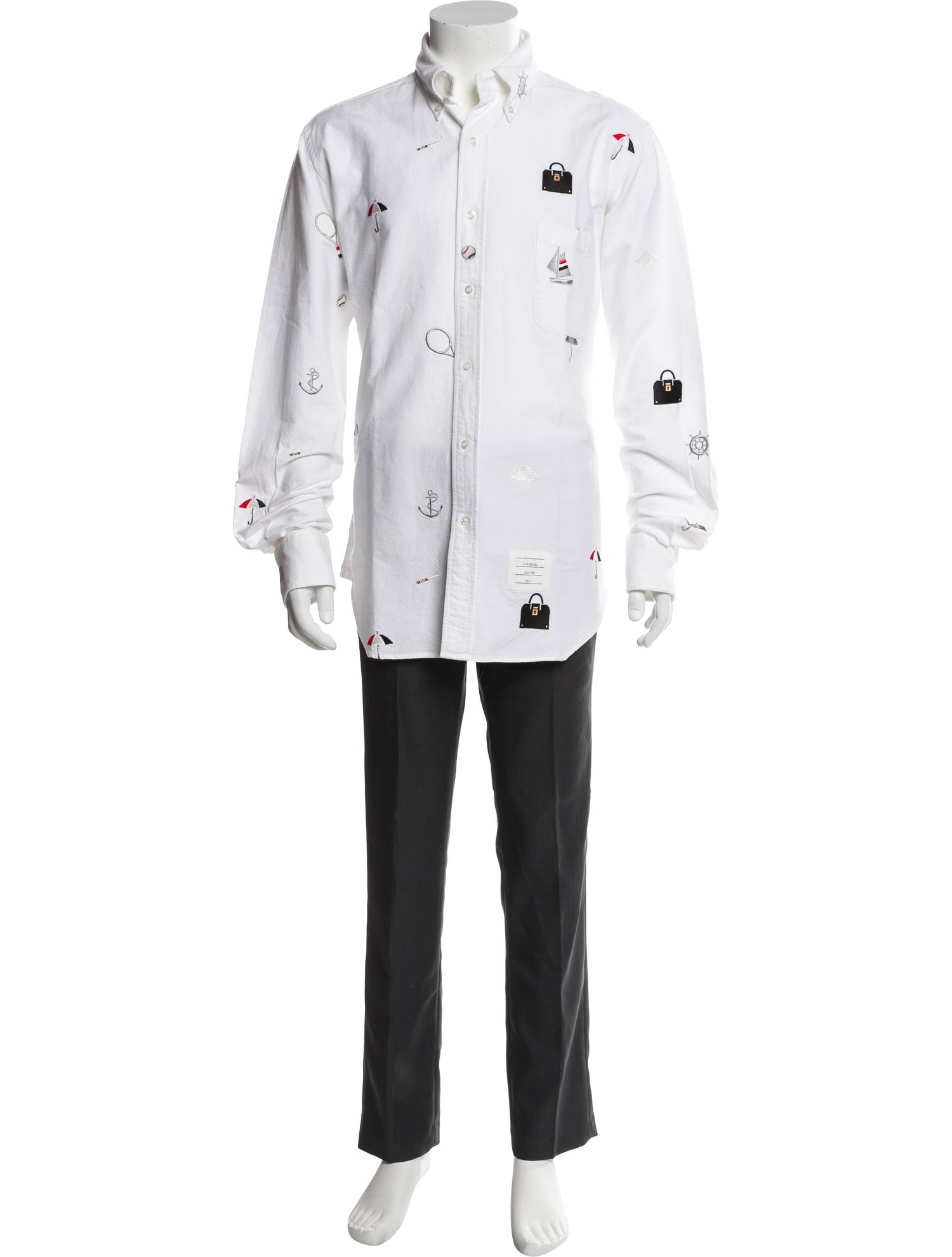 Thom Browne Printed Long Sleeve Shirt