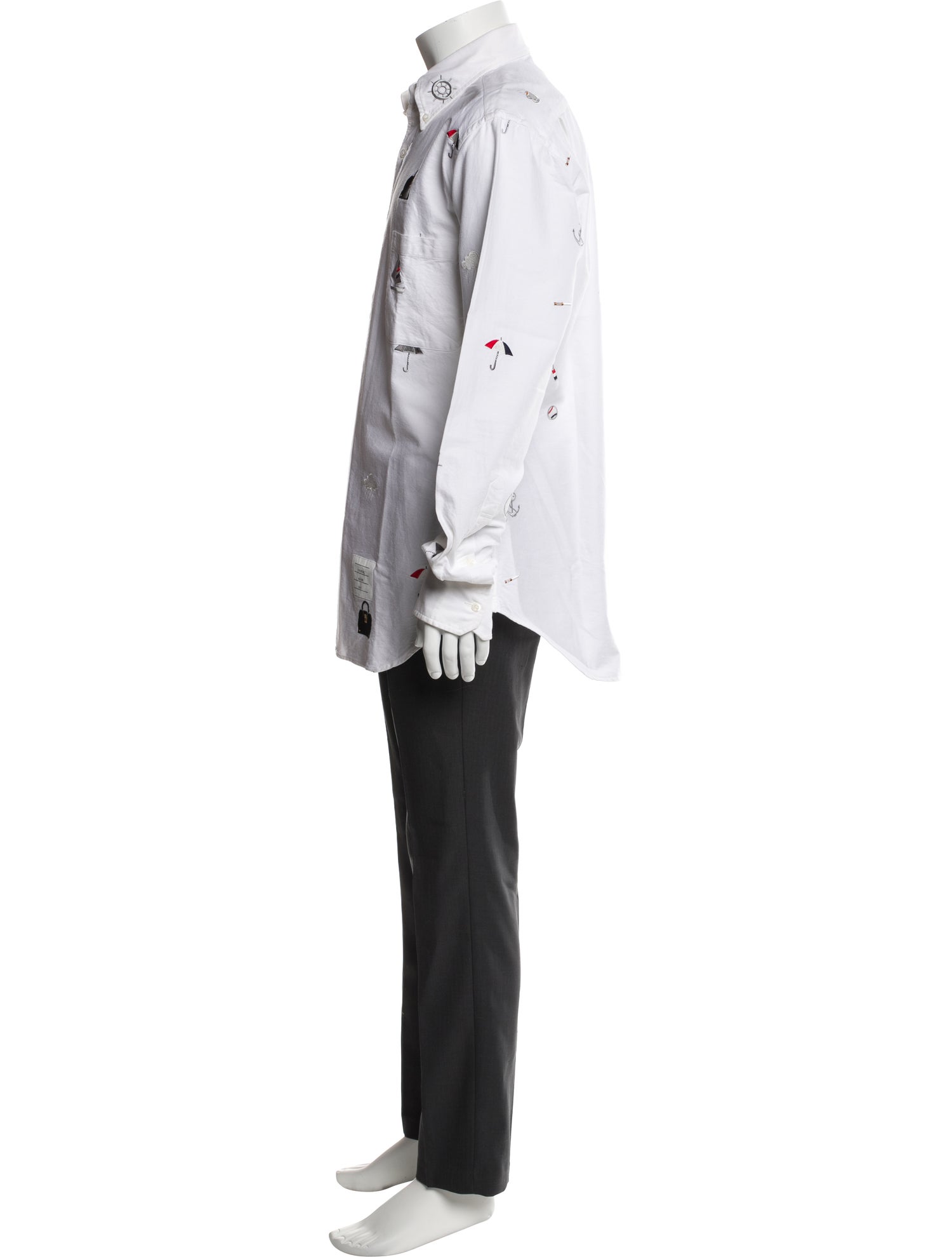 Thom Browne Printed Long Sleeve Shirt