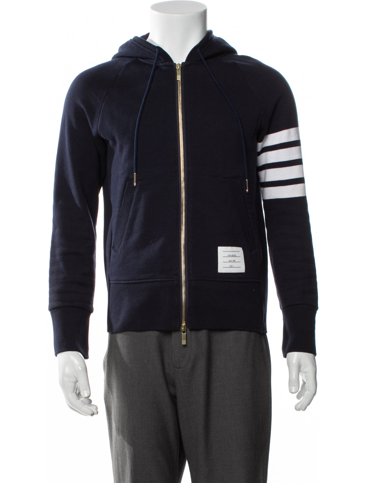 Thom Browne 4-Bar Striped Hoodie