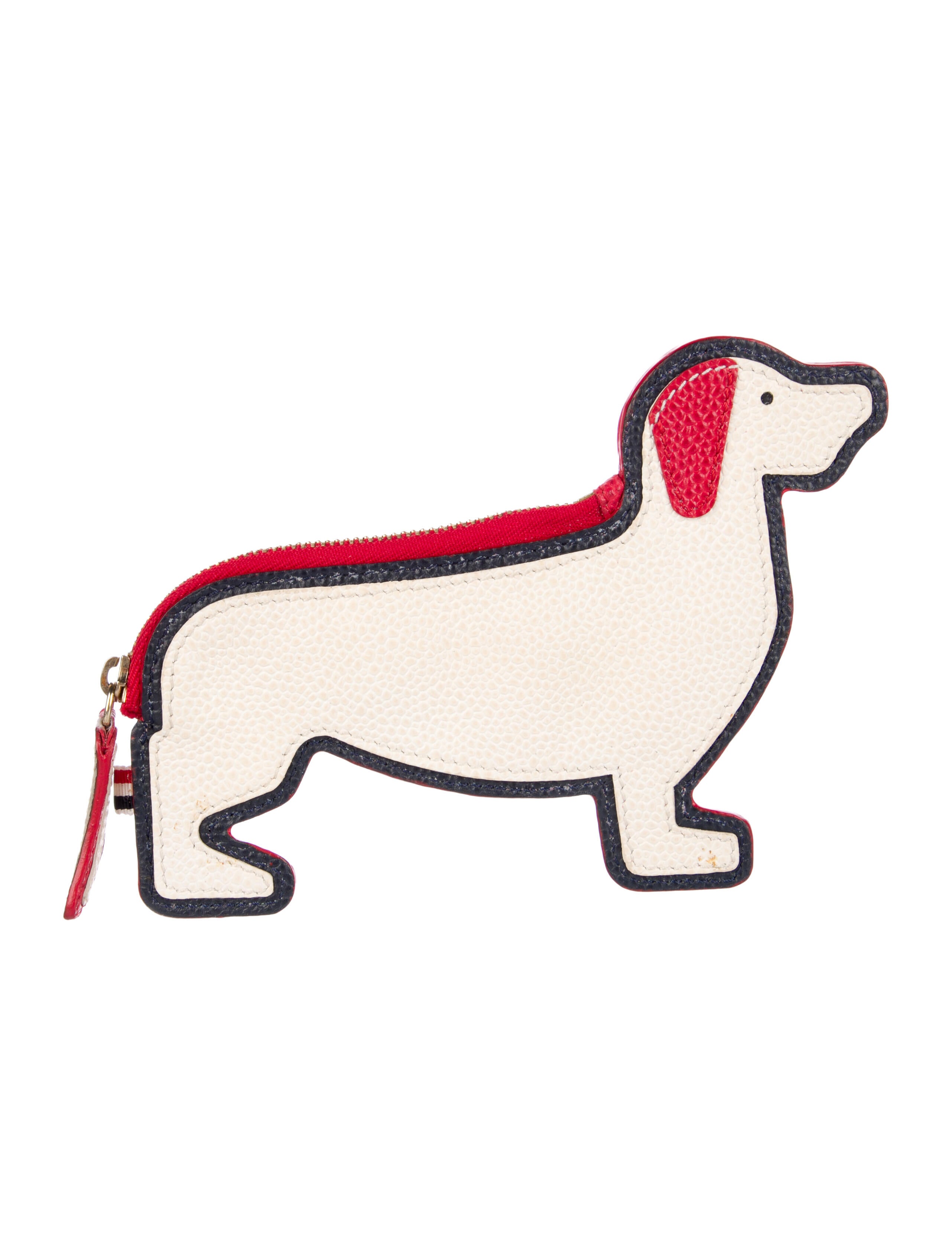 Thom Browne Leather Printed Pouch