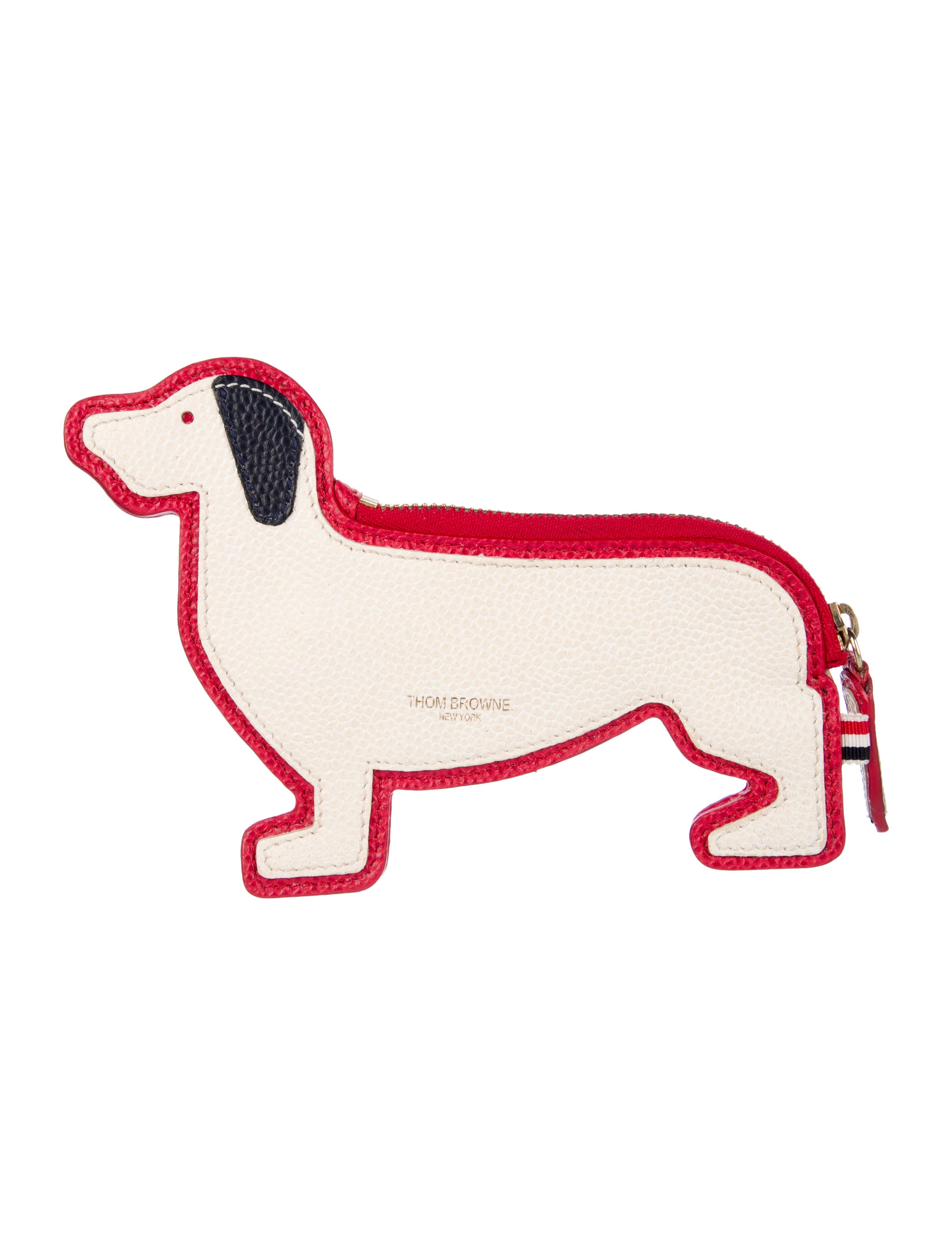 Thom Browne Leather Printed Pouch