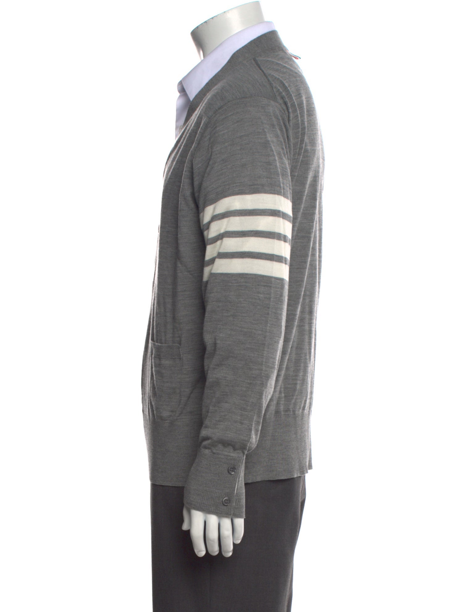 Thom Browne Virgin Wool V-Neck Cardigan