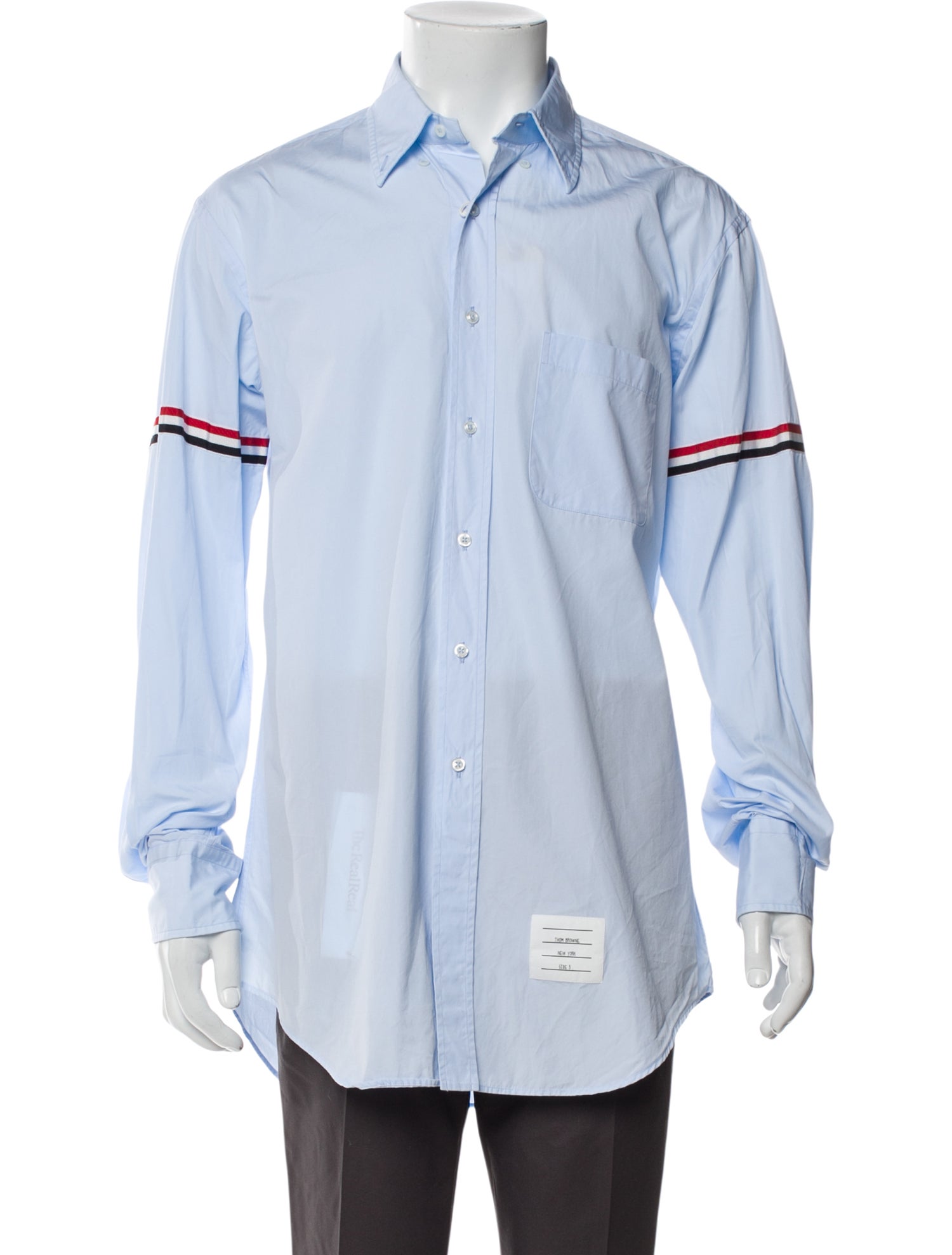 Thom Browne Striped Long Sleeve Dress Shirt