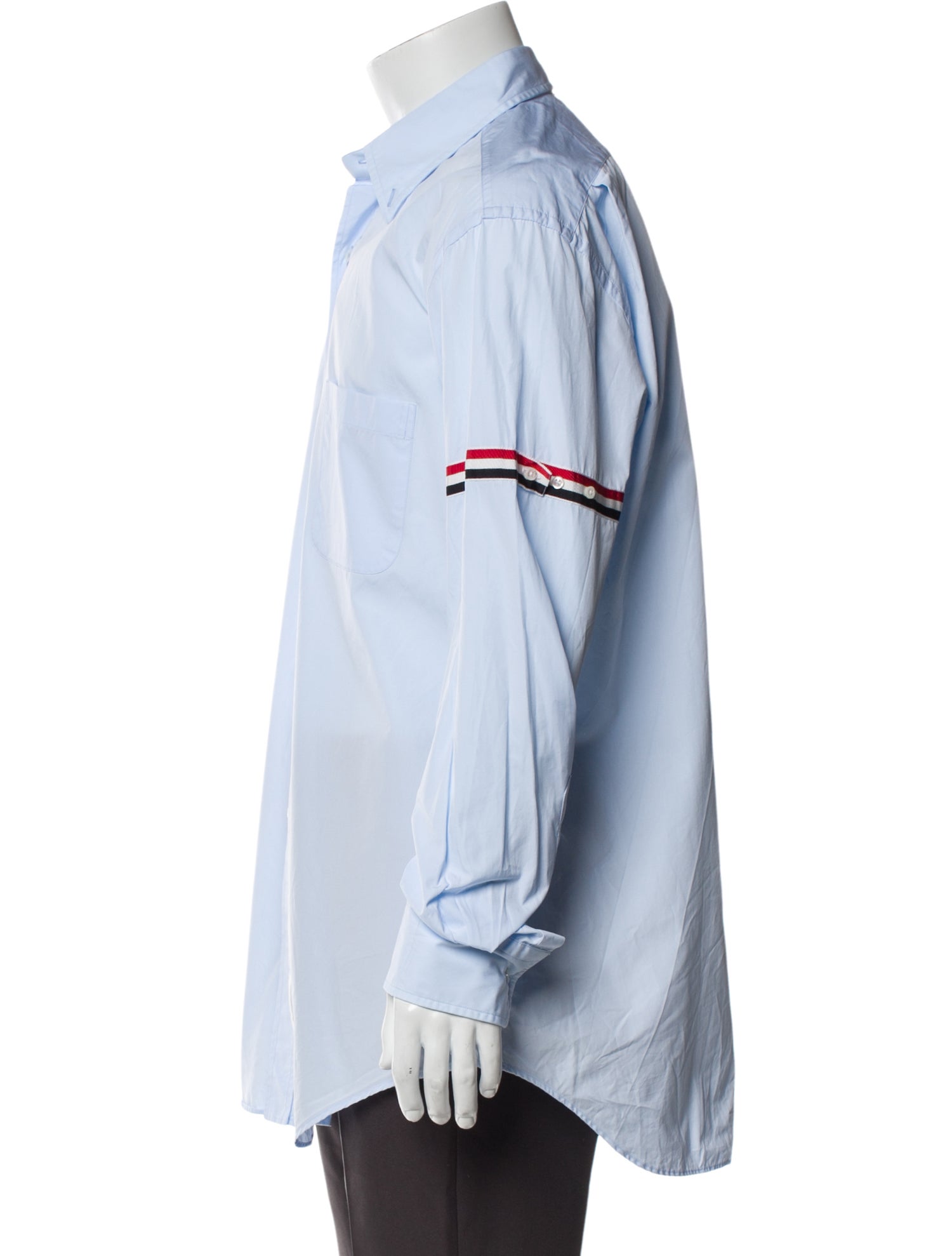 Thom Browne Striped Long Sleeve Dress Shirt