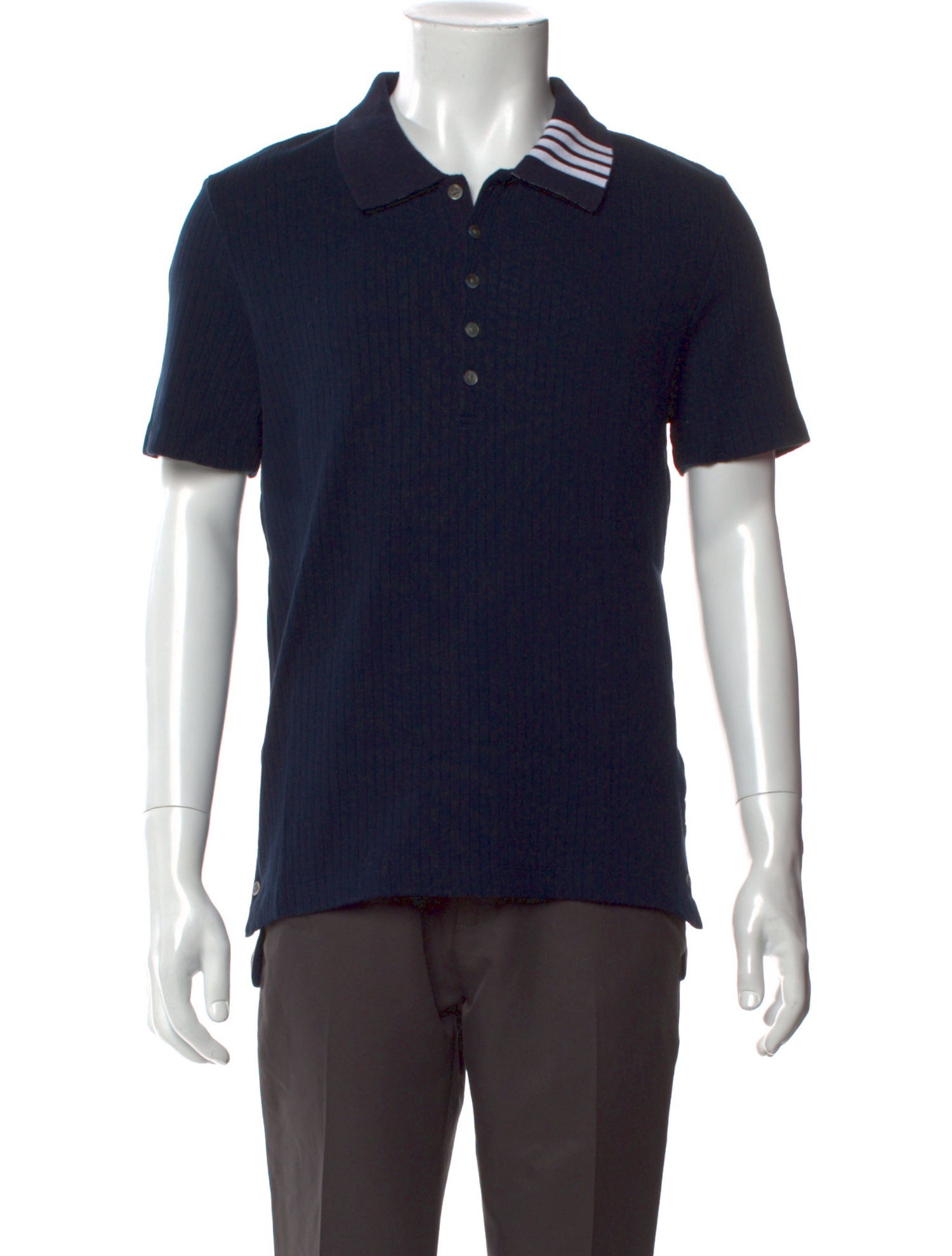 Thom Browne Collar Short Sleeve Polo Shirt