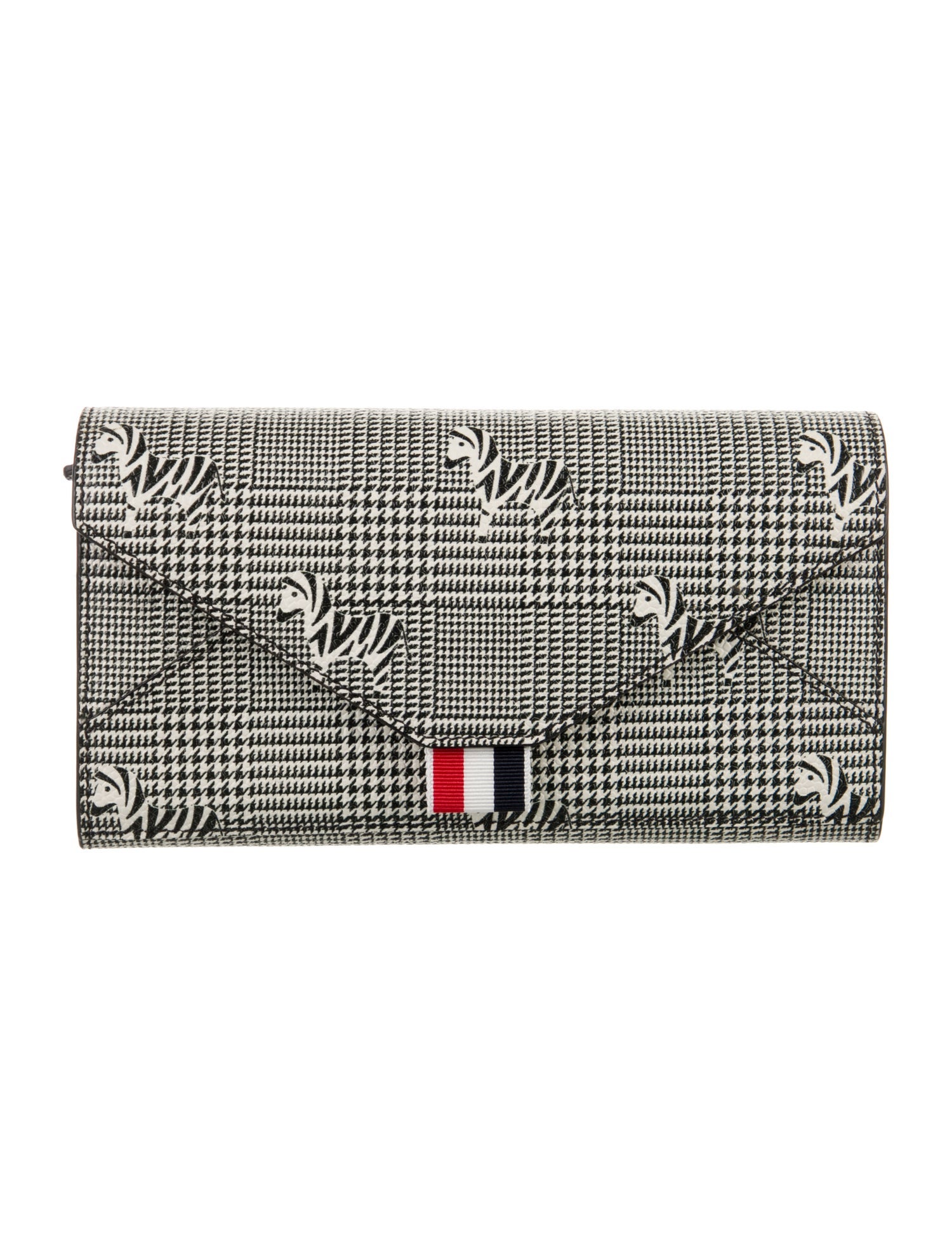 Thom Browne Leather Printed Compact Wallet