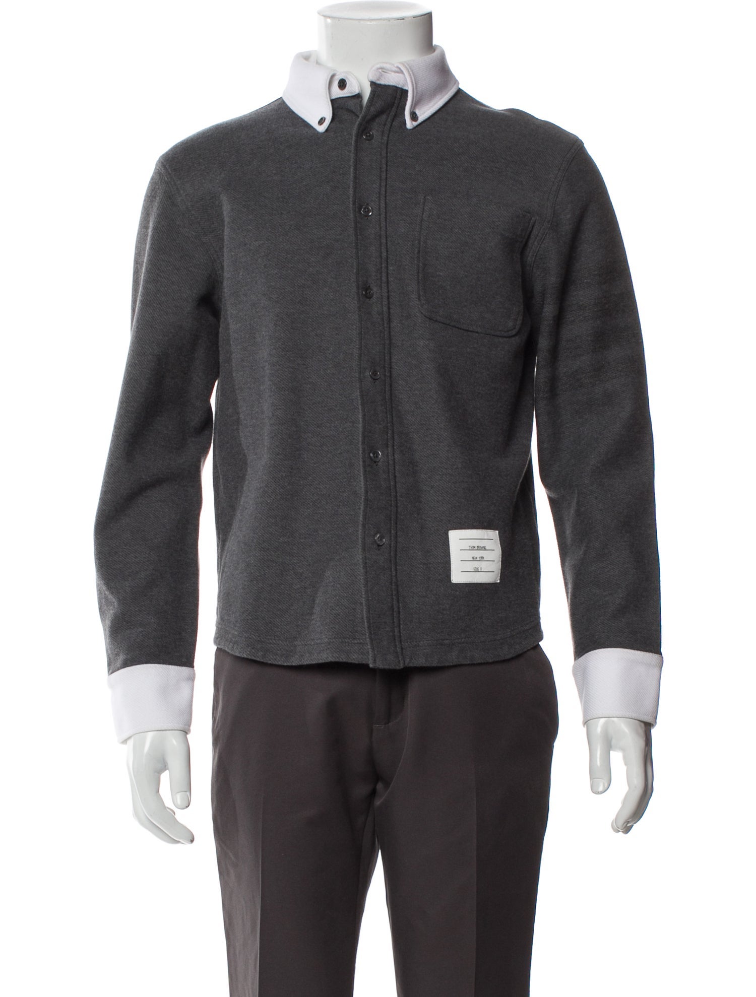 Thom Browne Long Sleeve Denim Shirt