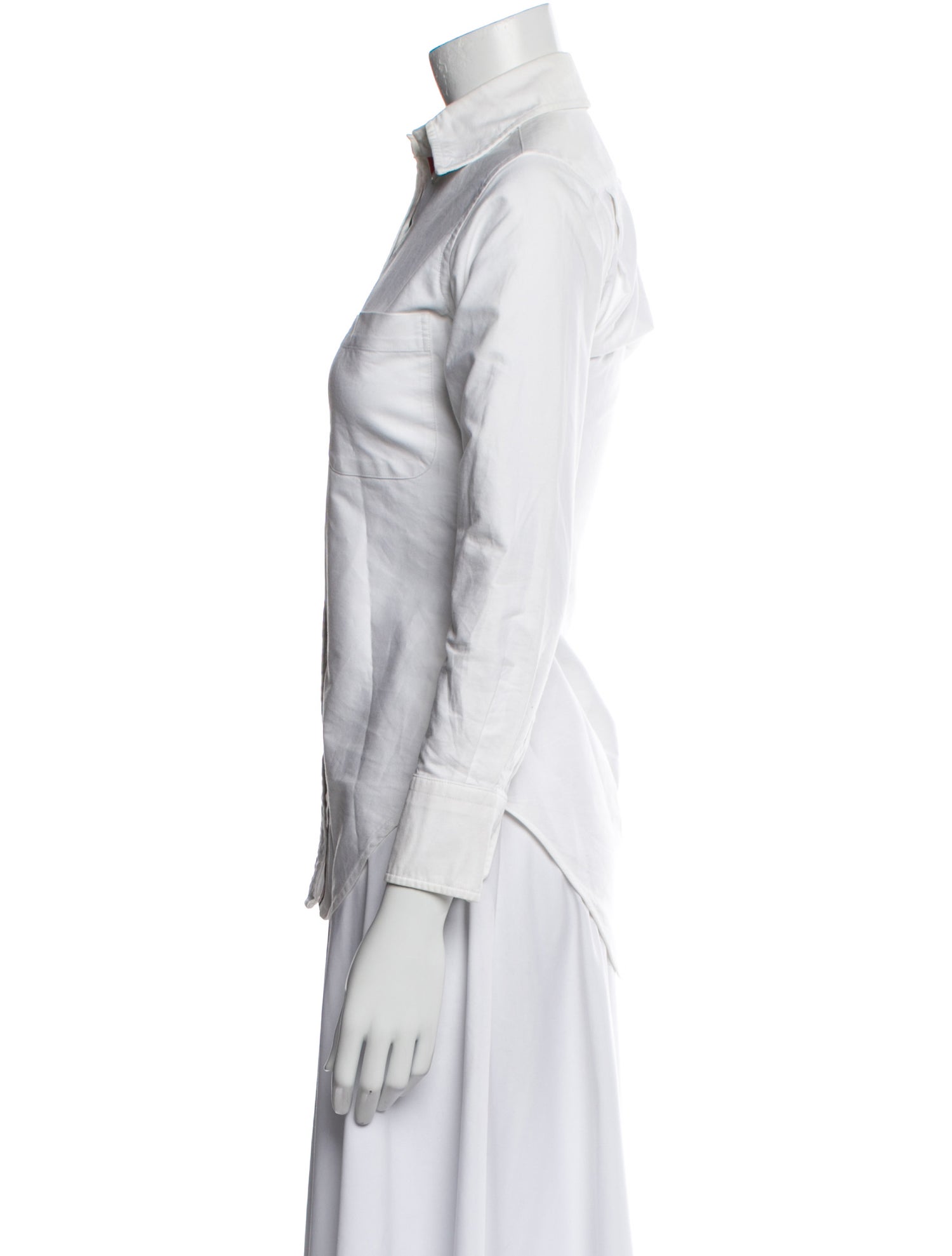 Thom Browne Three-Quarter Sleeve Button-Up Top