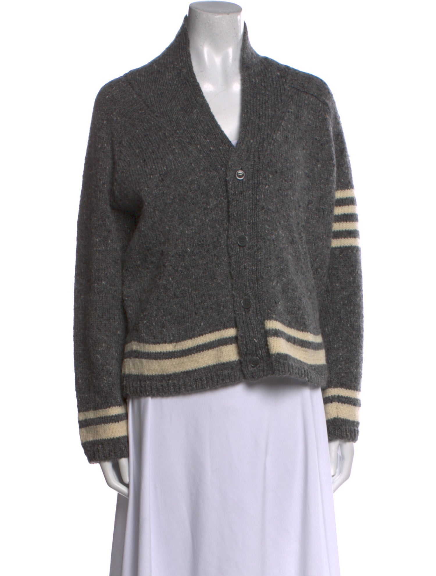 Thom Browne Wool Striped Cardigan