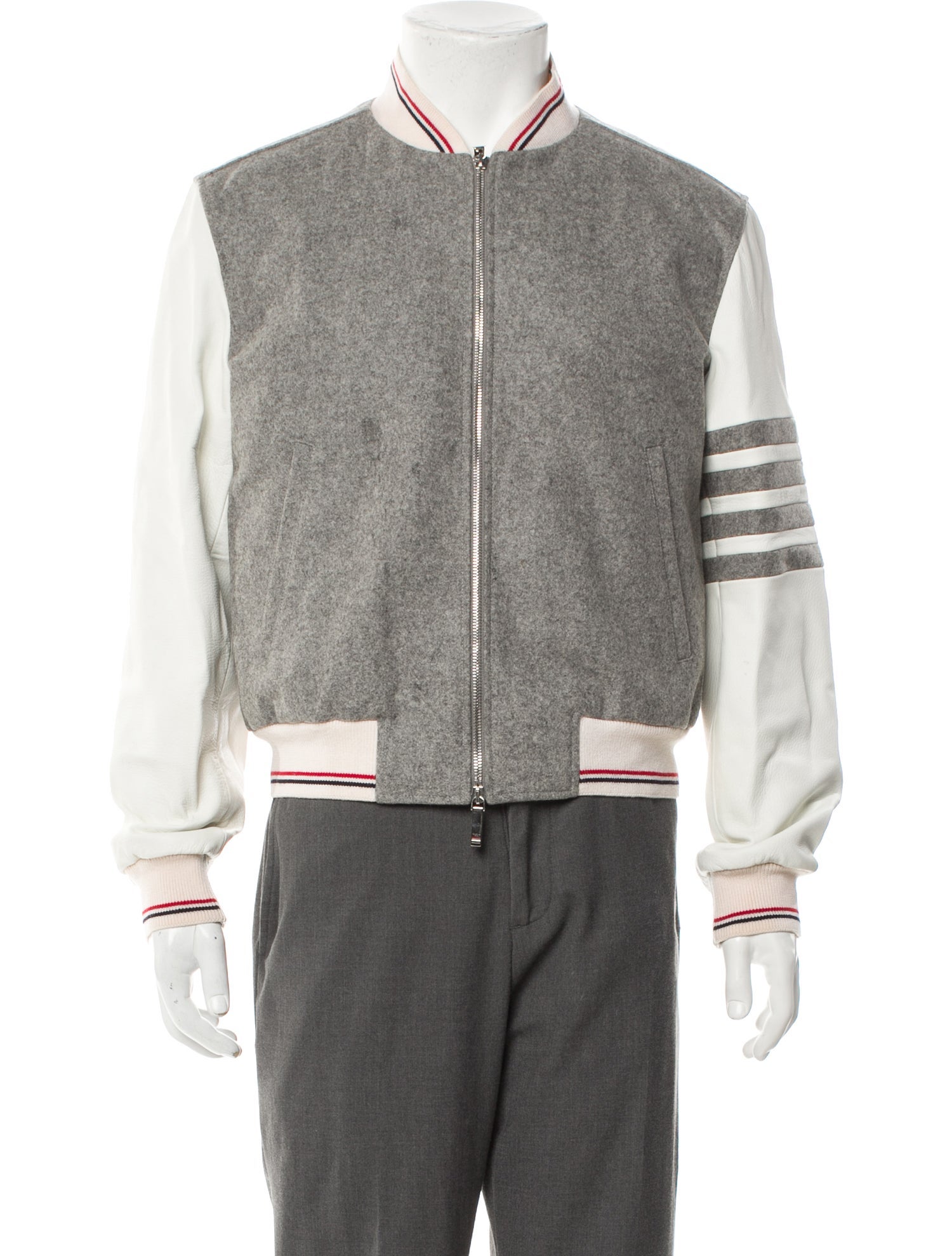 Thom Browne Wool Striped Varsity Jacket
