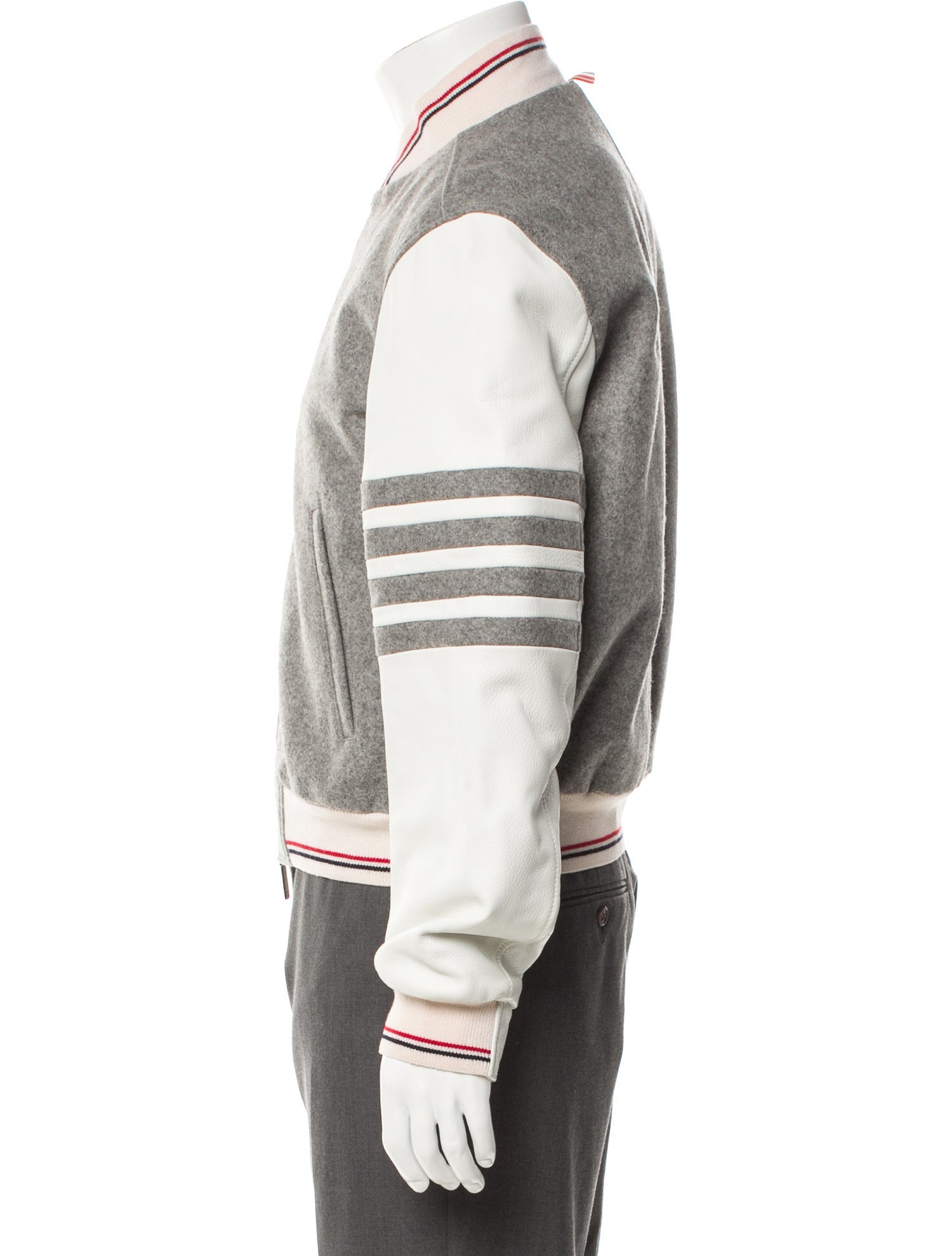 Thom Browne Wool Striped Varsity Jacket