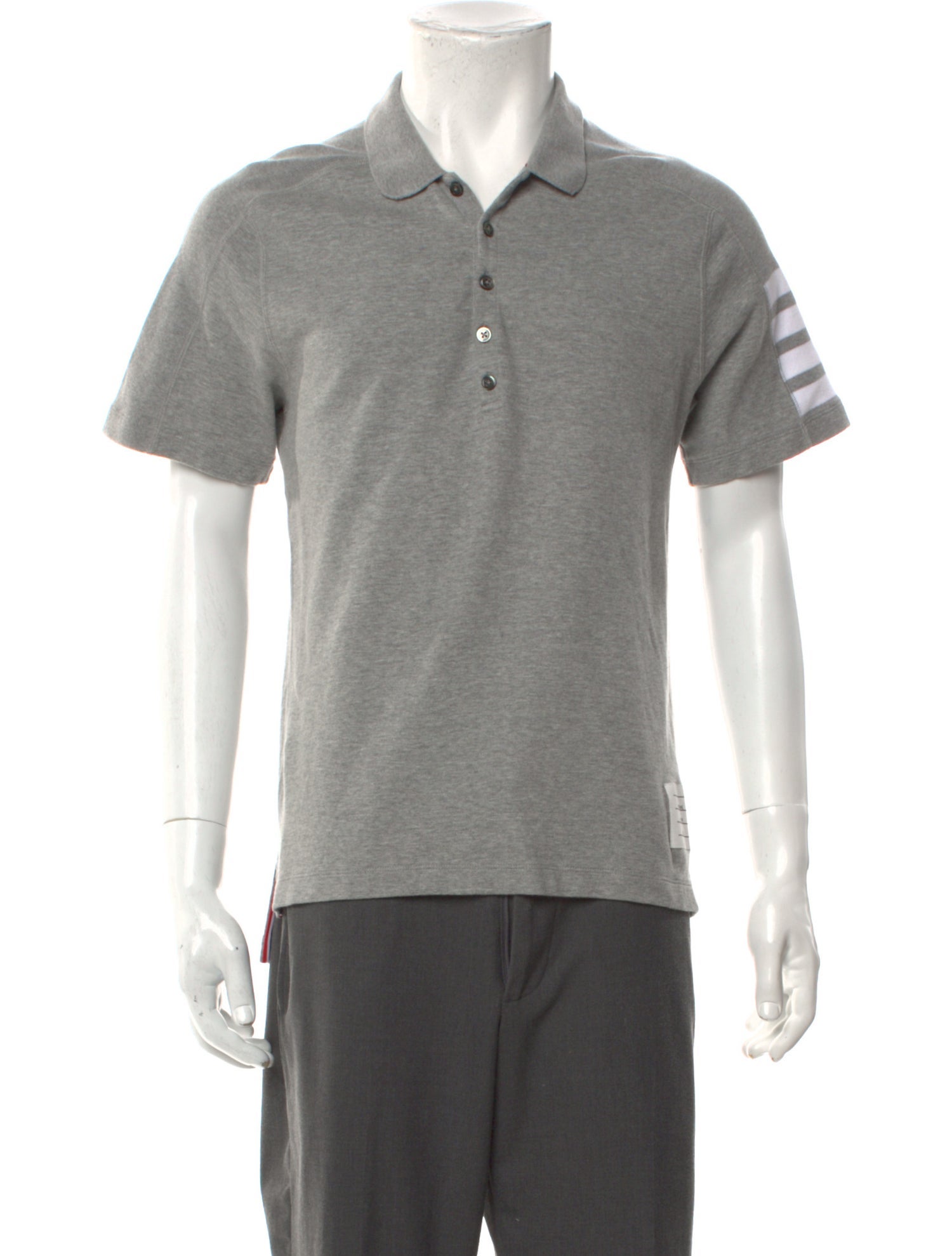 Thom Browne 4-Bar Crew Neck Polo Shirt