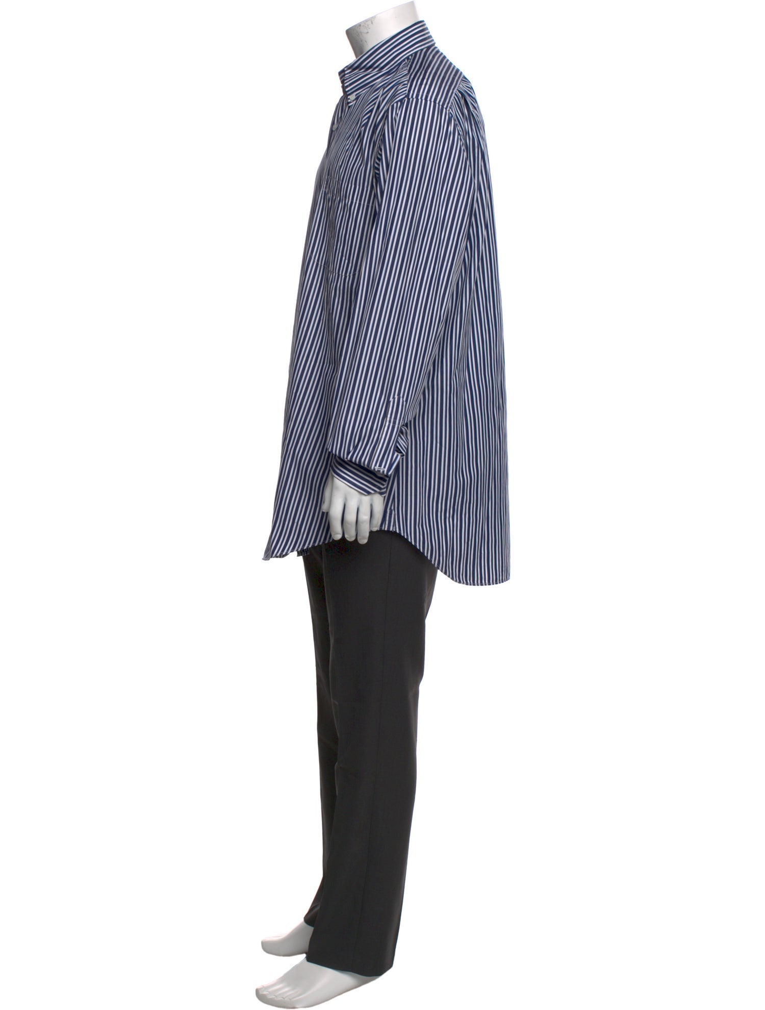 Thom Browne Striped Long Sleeve Dress Shirt