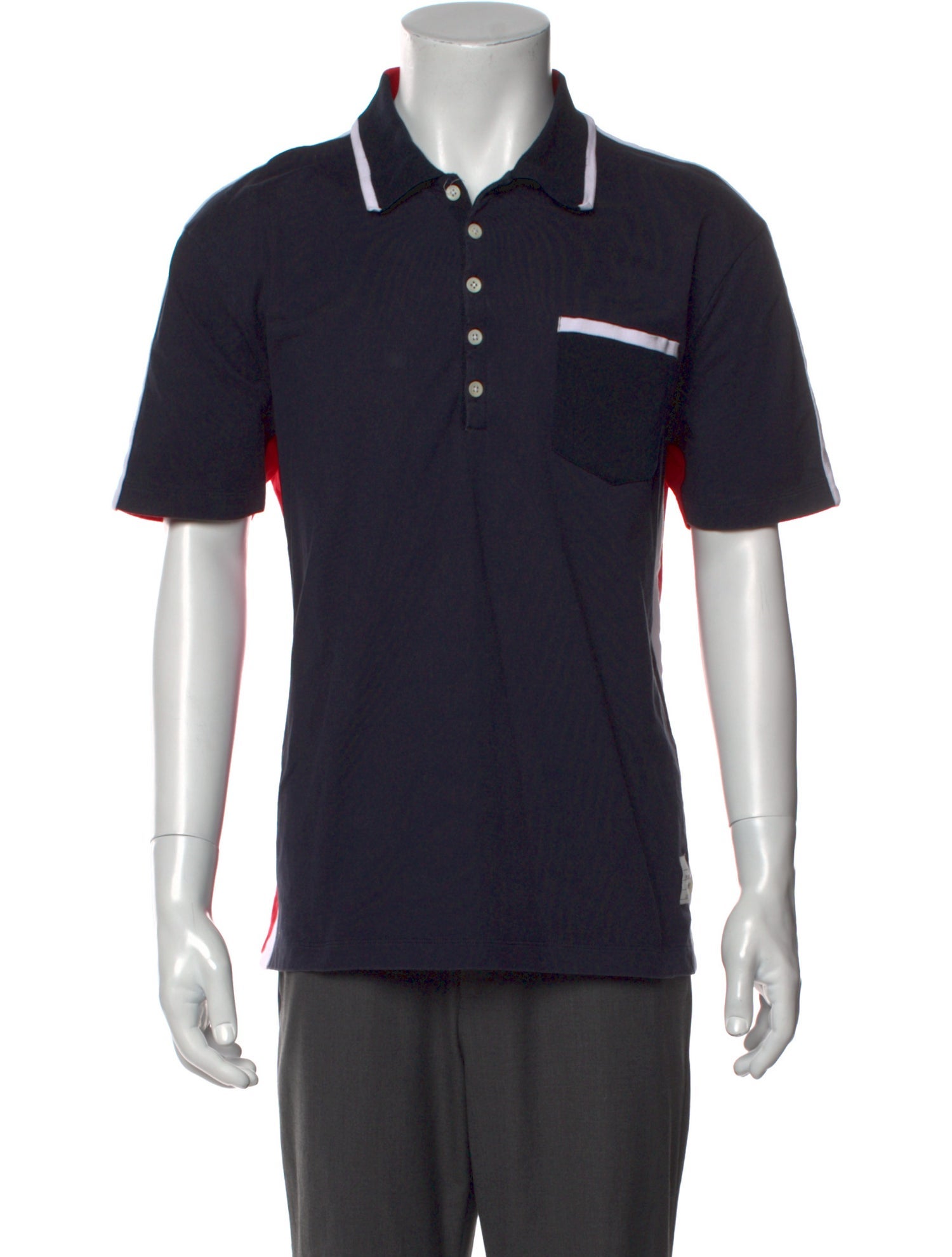 Thom Browne Crew Neck Short Sleeve Polo Shirt