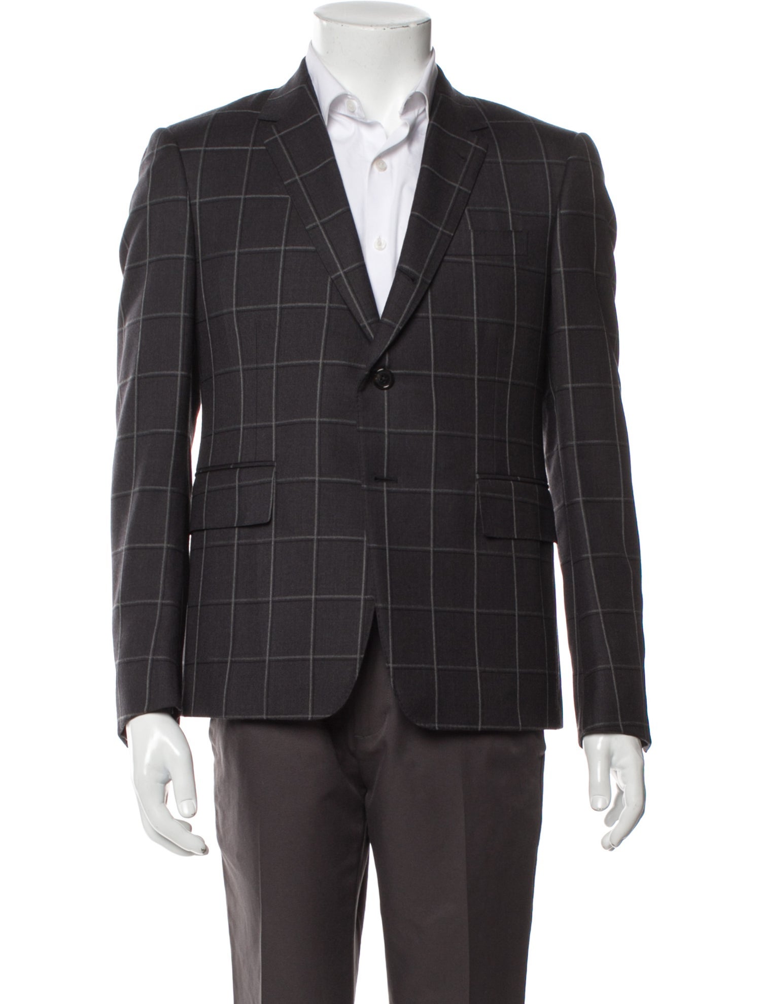 Thom Browne Wool Plaid Print Blazer