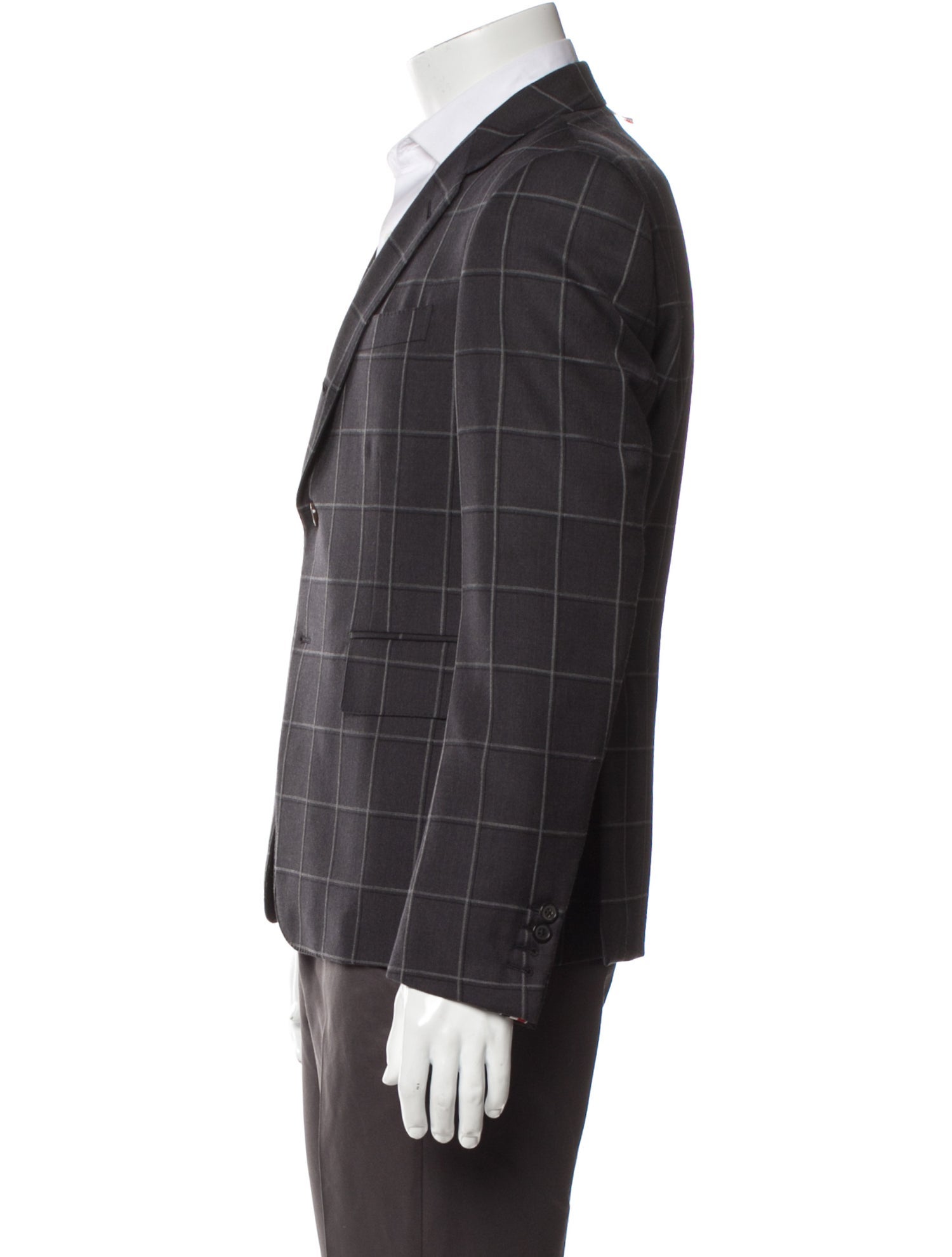 Thom Browne Wool Plaid Print Blazer
