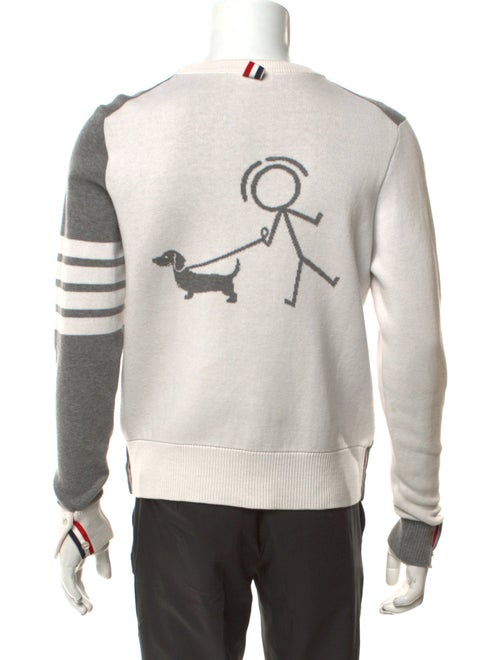 Thom Browne 4-Bar Colorblock Pattern Pullover