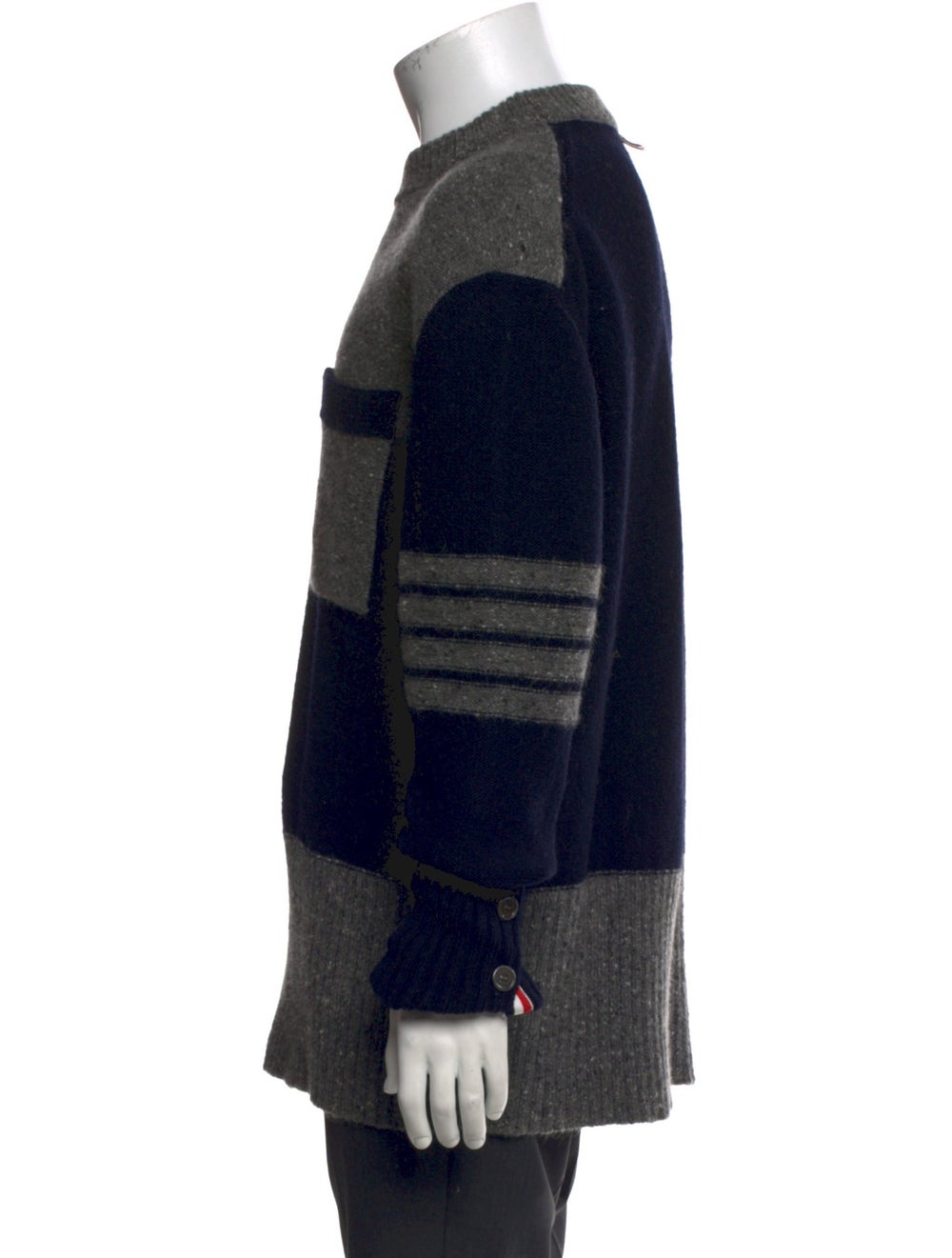 Thom Browne Colorblock Pattern Crew Neck Pullover - image 2