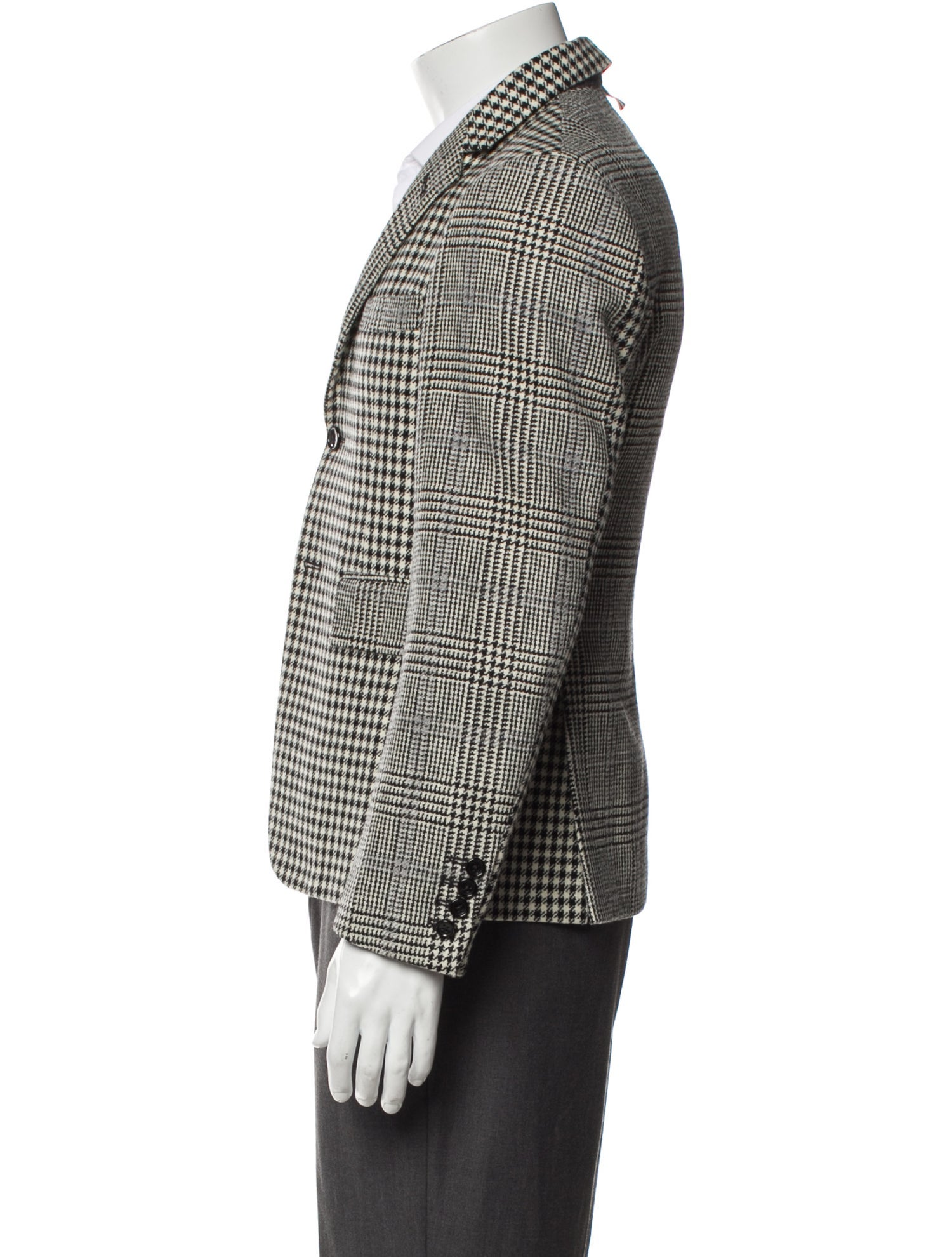 Thom Browne Wool Plaid Print Blazer w/ Tags