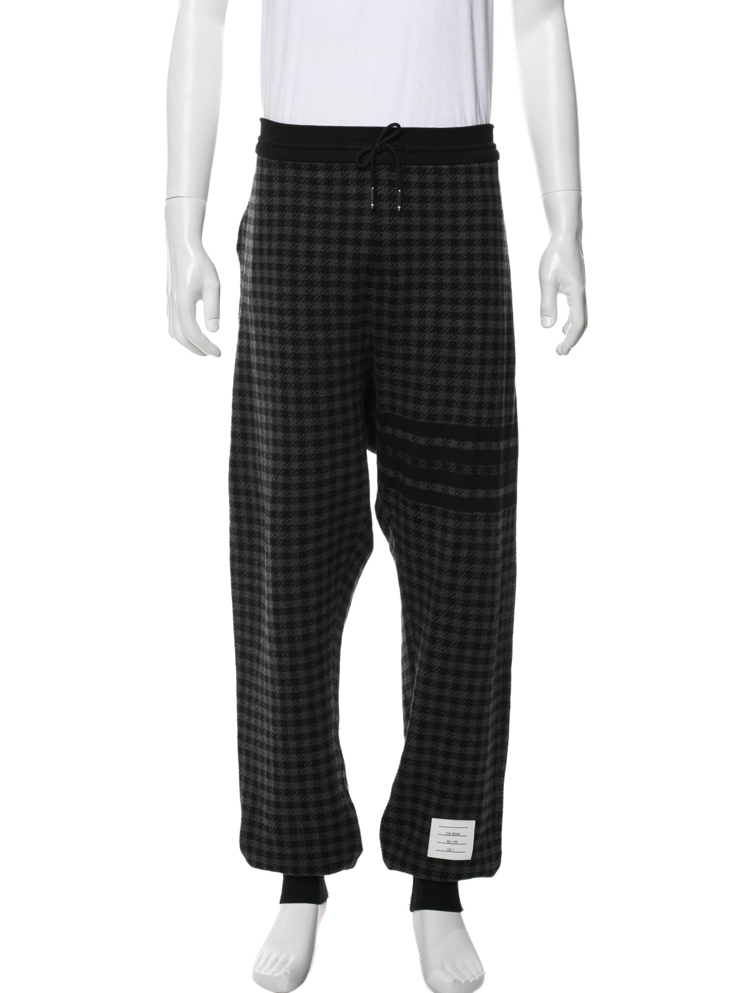 Thom Browne Plaid Print Lounge Bottoms