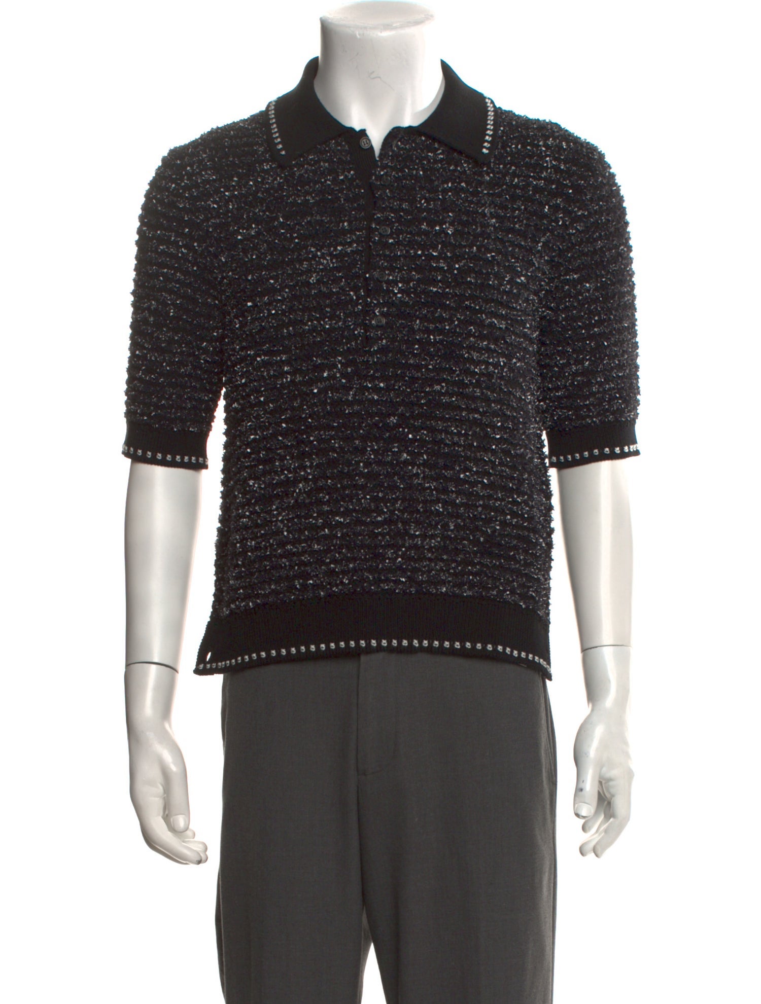 Thom Browne Crew Neck Short Sleeve Polo Shirt