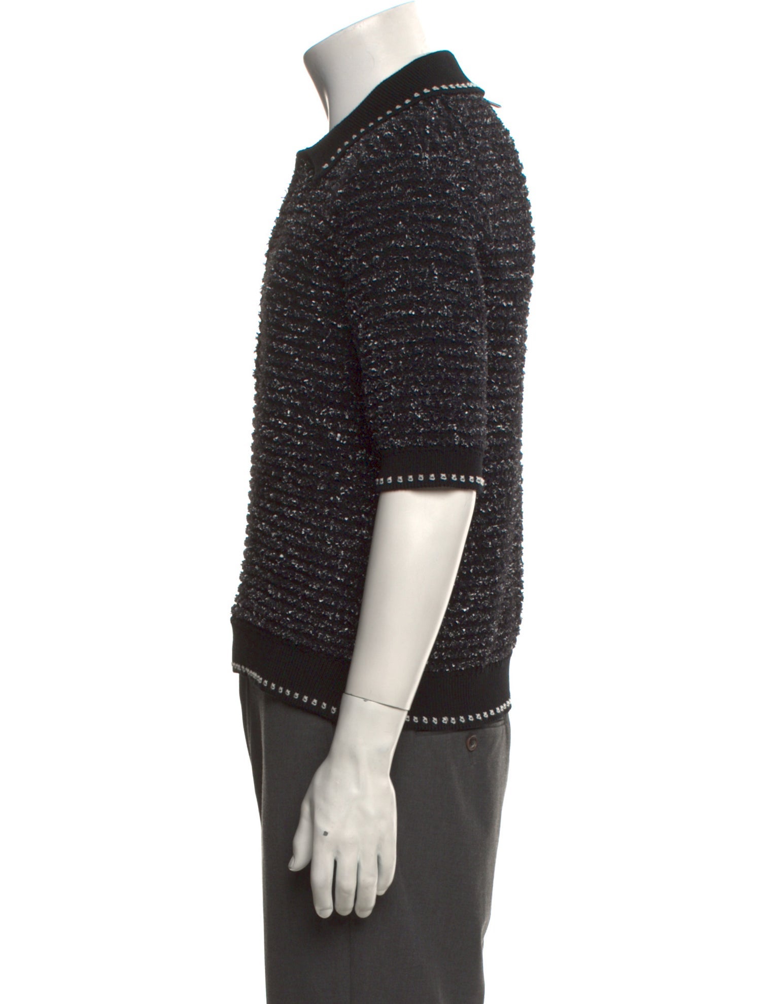 Thom Browne Crew Neck Short Sleeve Polo Shirt