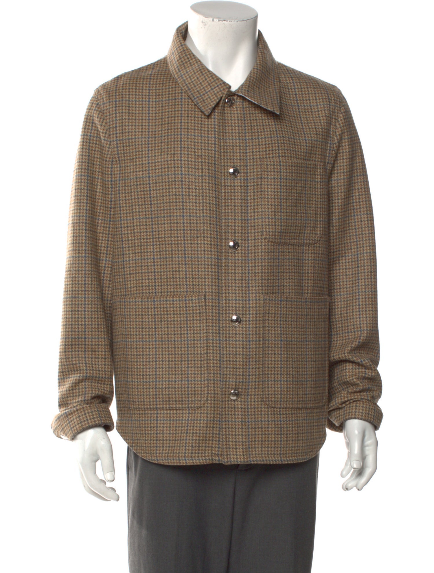 Thom Browne Wool Houndstooth Print Shirt