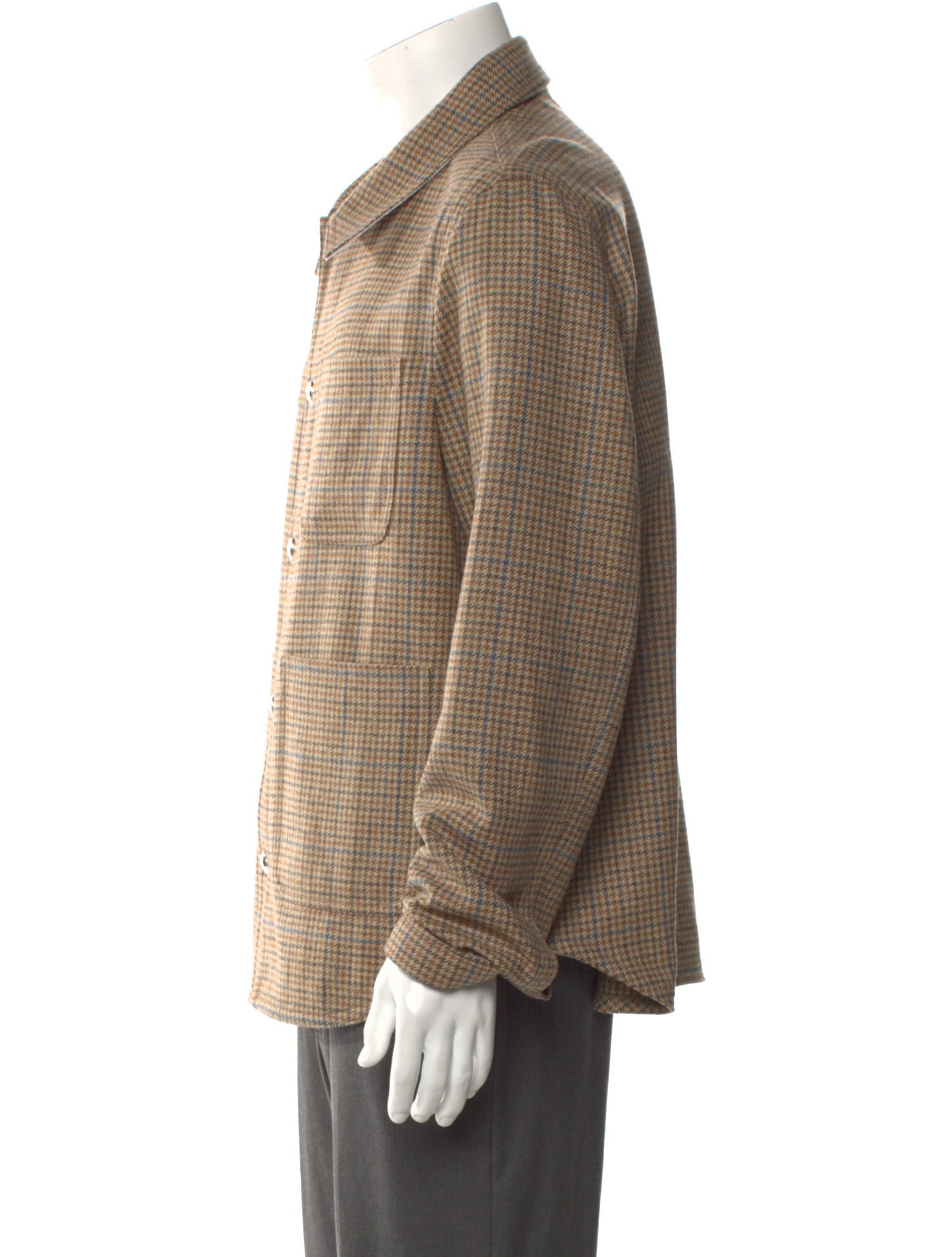 Thom Browne Wool Houndstooth Print Shirt