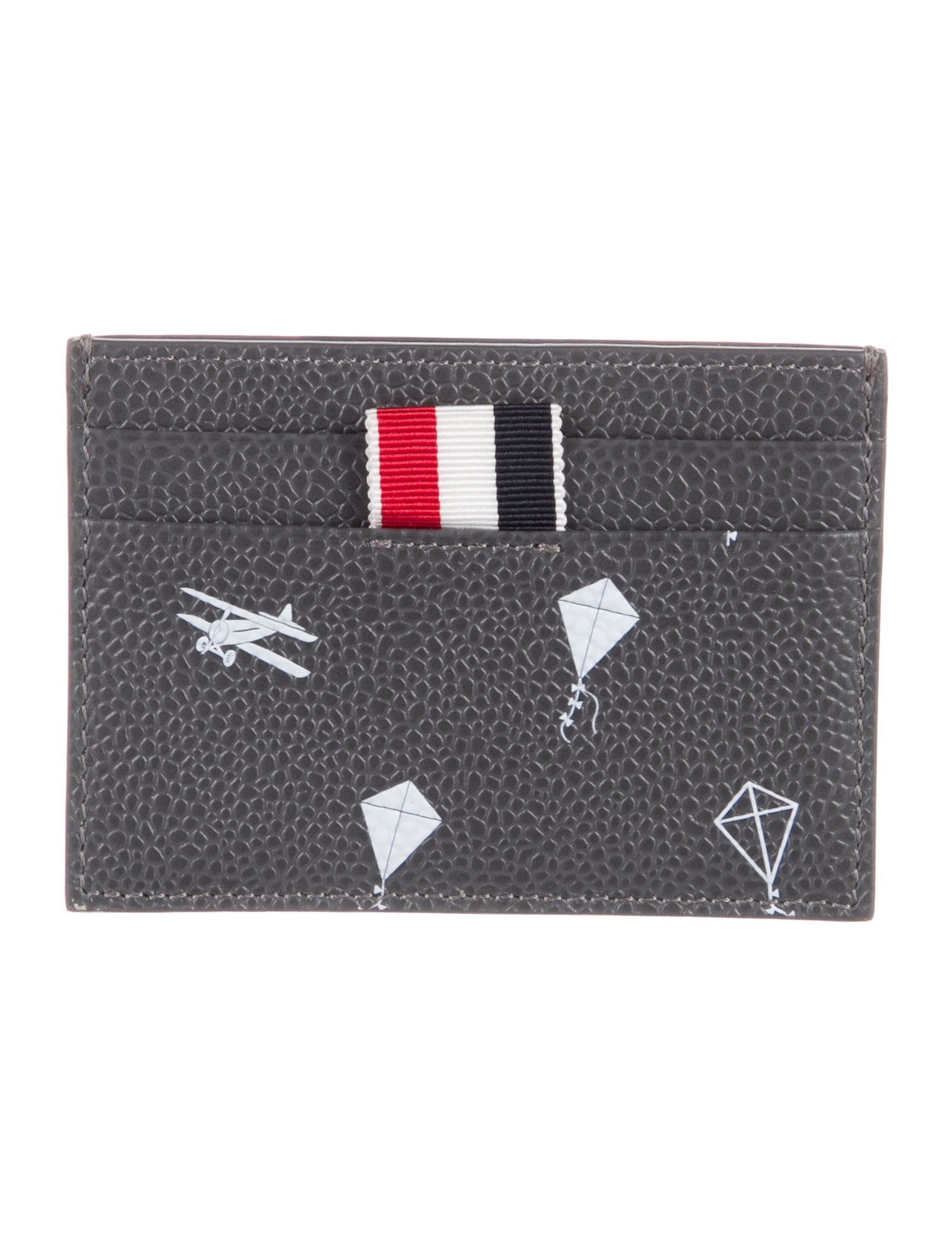 Thom Browne Leather Printed Card Holder
