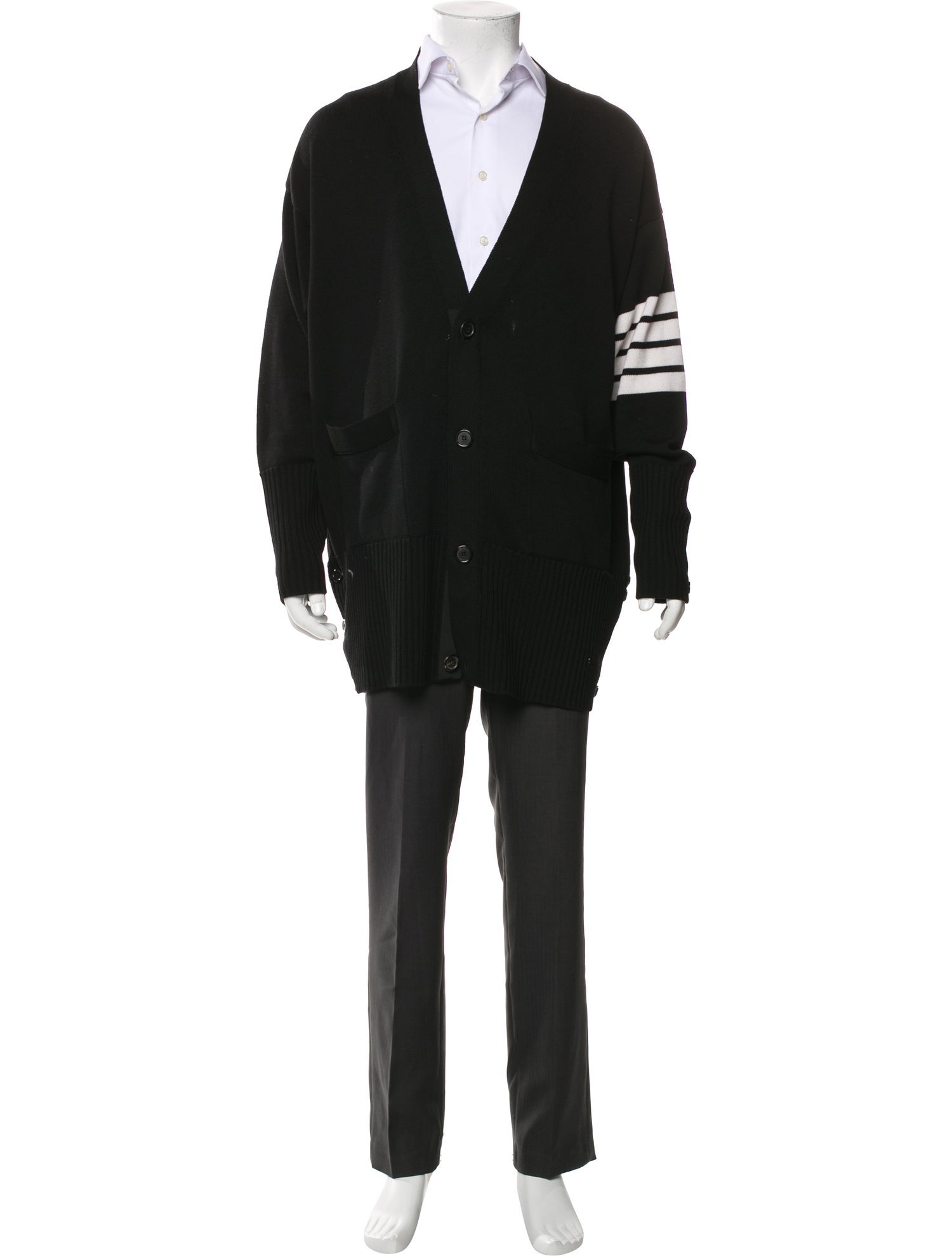 Thom Browne 4 Bar Merino Wool Cardigan