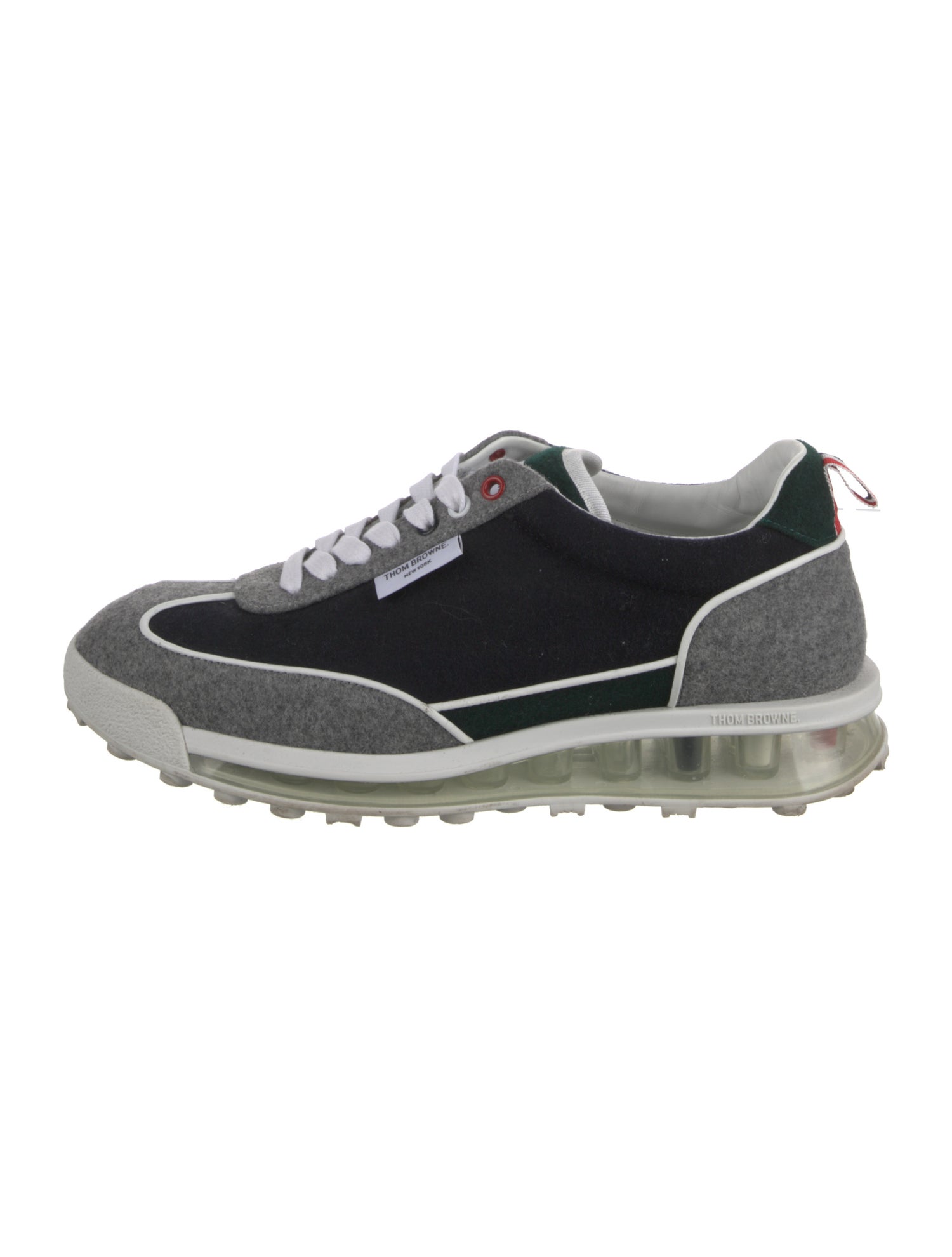 Thom Browne Leather Colorblock Pattern Sneakers