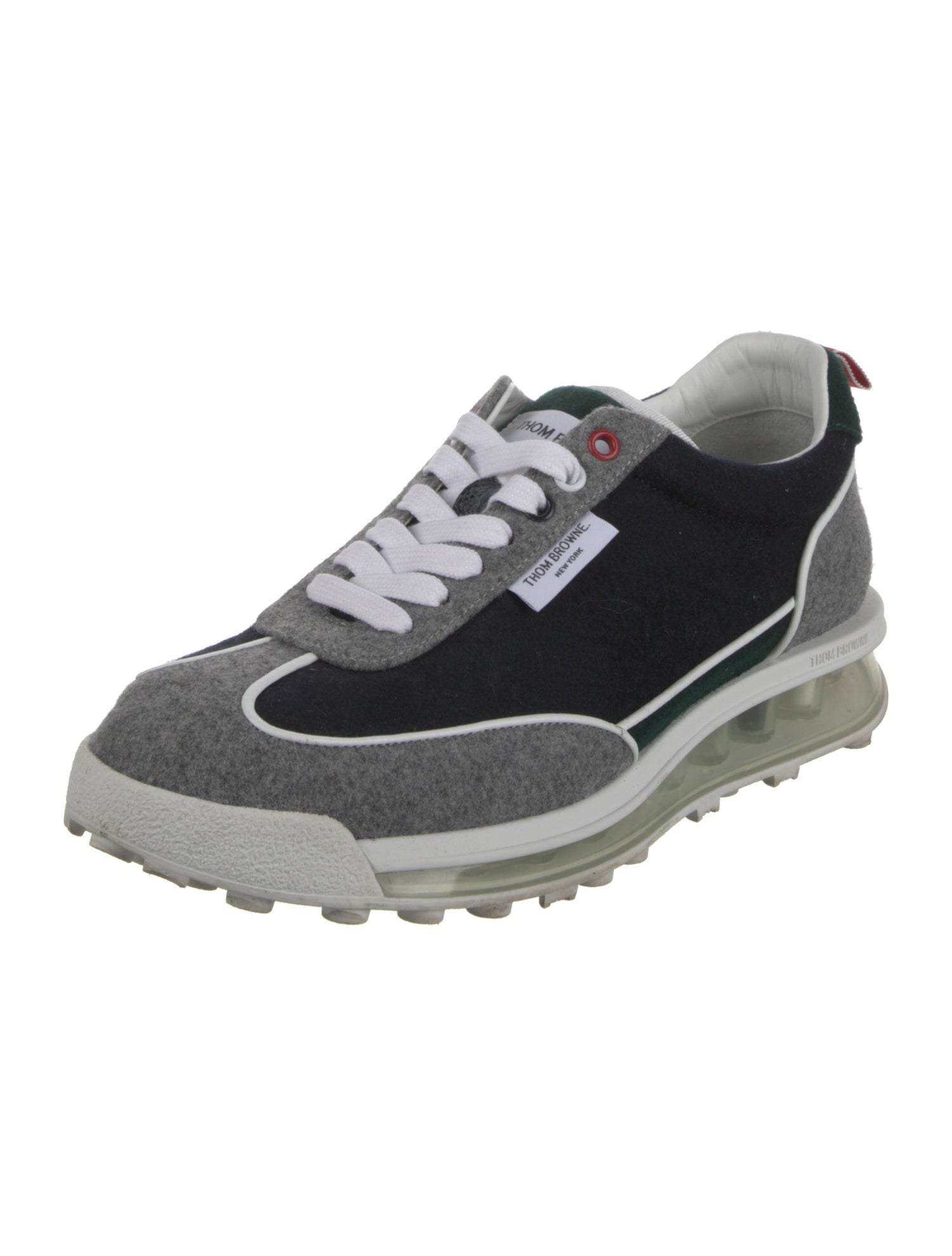 Thom Browne Leather Colorblock Pattern Sneakers