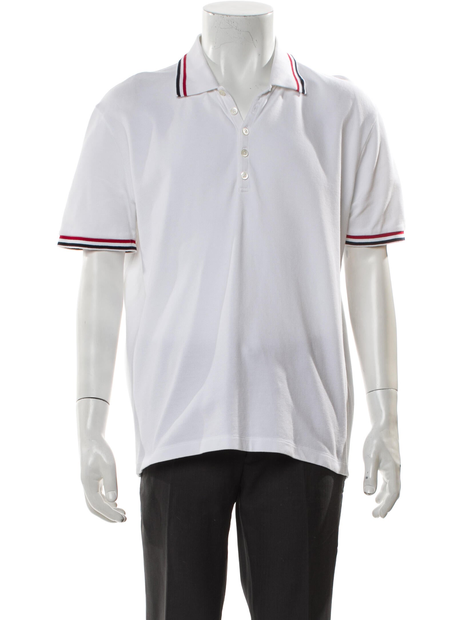 Thom Browne Collar Short Sleeve Polo Shirt