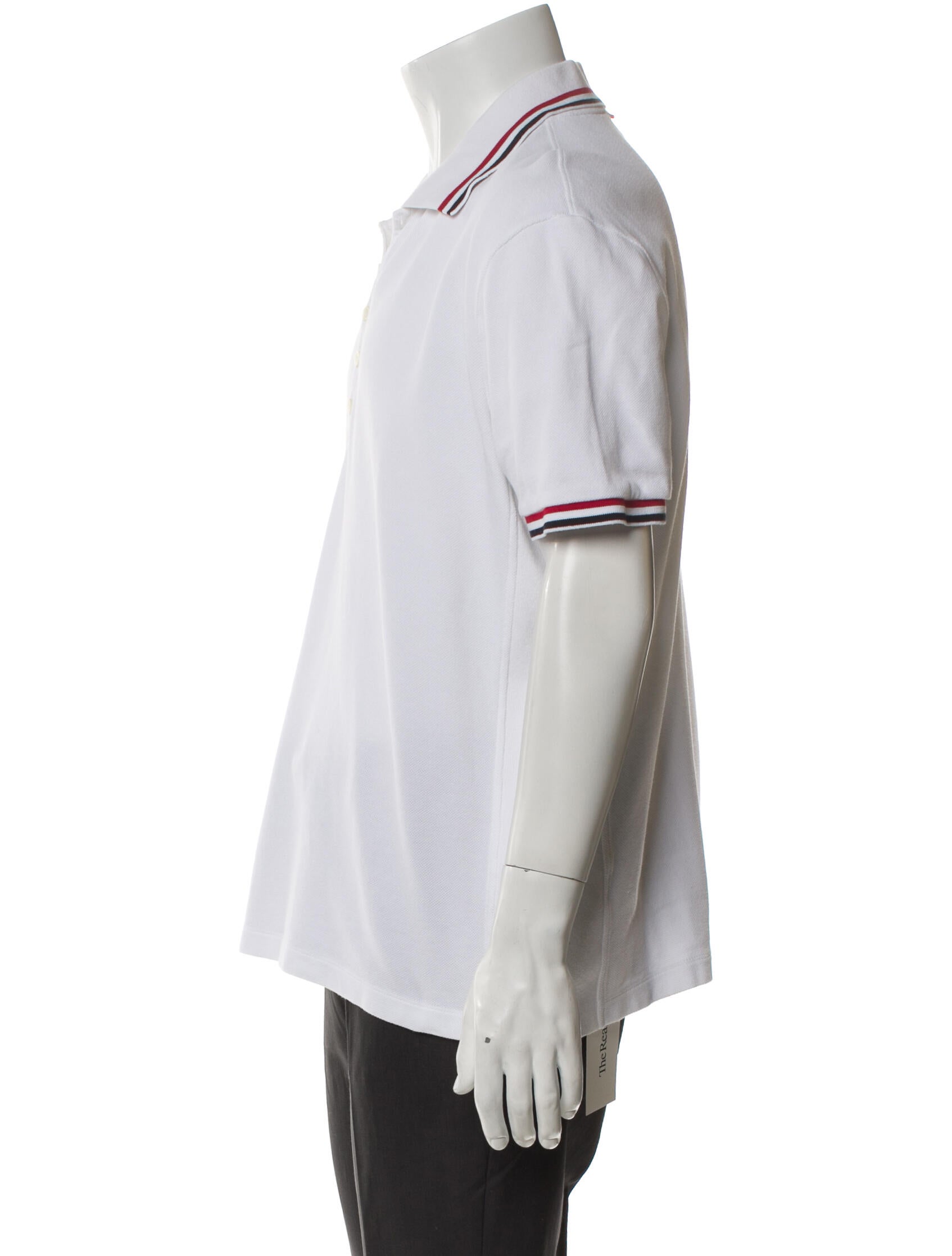 Thom Browne Collar Short Sleeve Polo Shirt